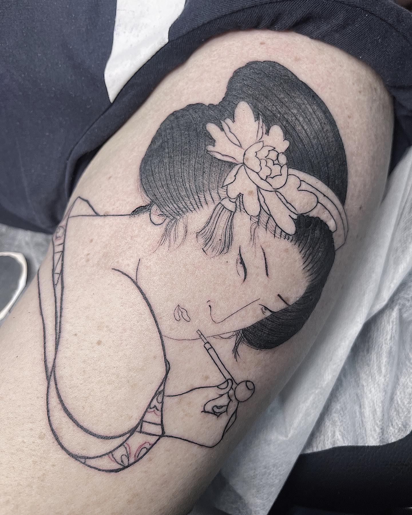 Tattoo by @jenna_tattoo — black_and_grey