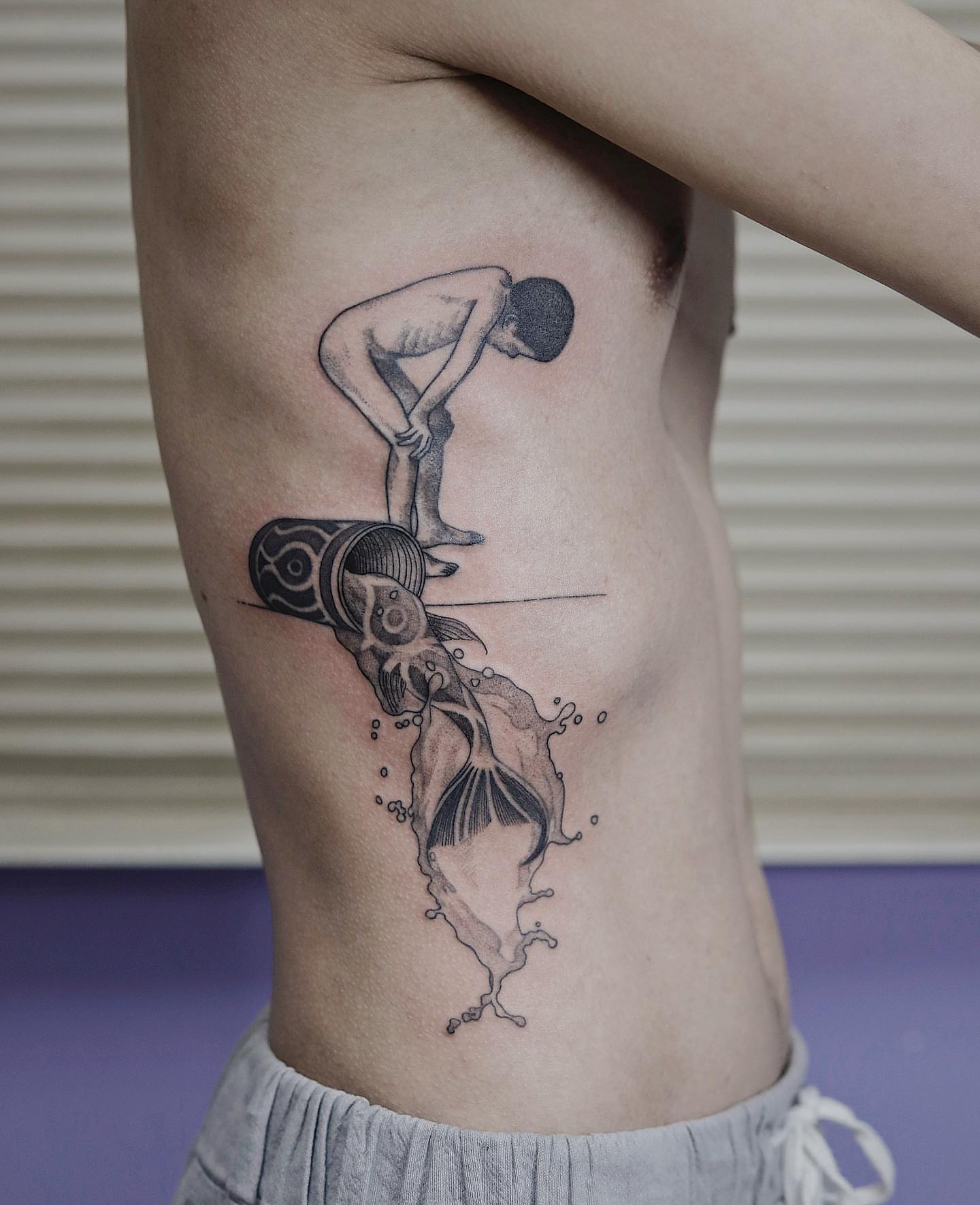 Tattoo by @liningtattoo — black_and_grey, realism