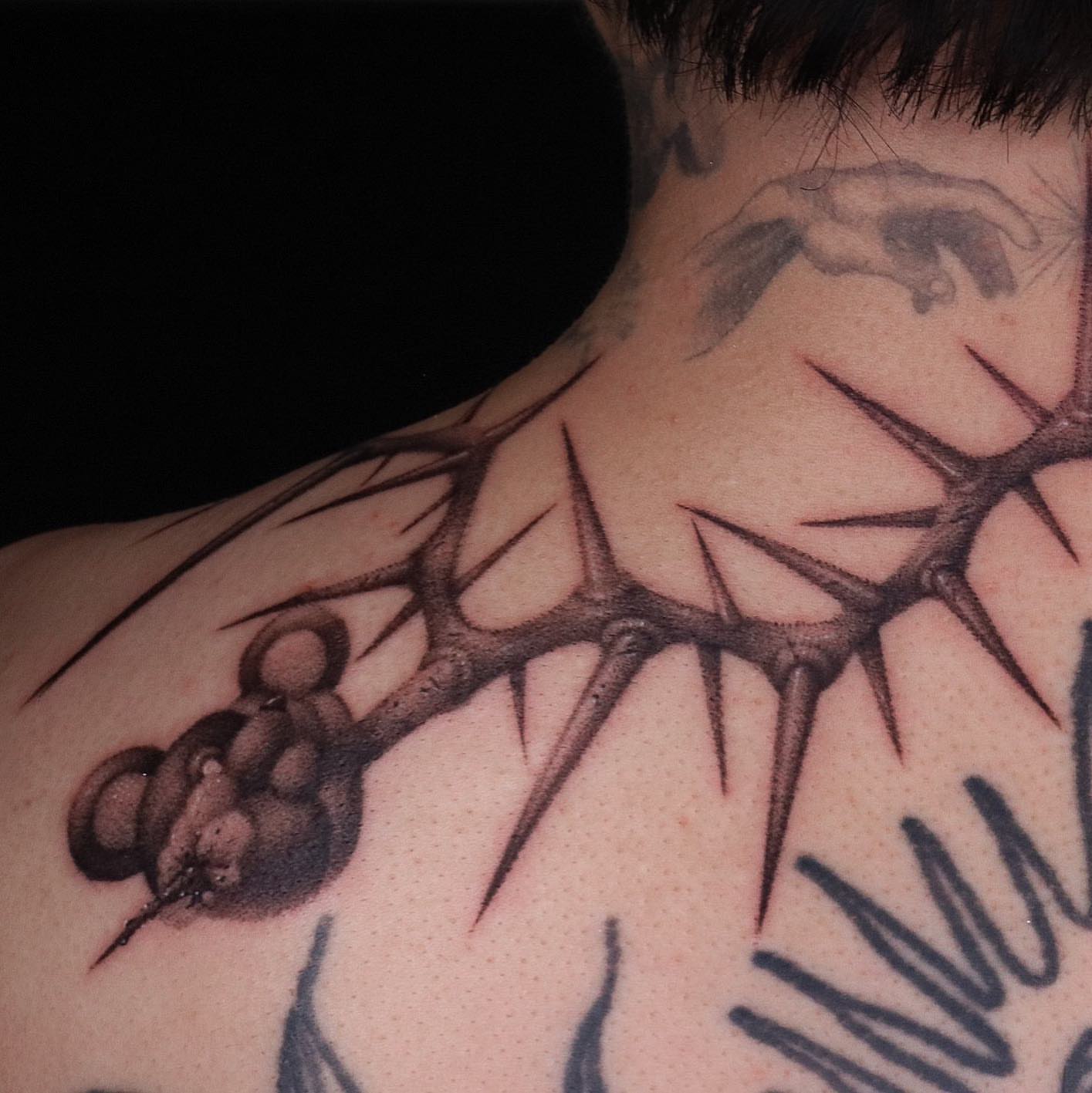 Tattoo by @nowthisyujhi — black_and_grey