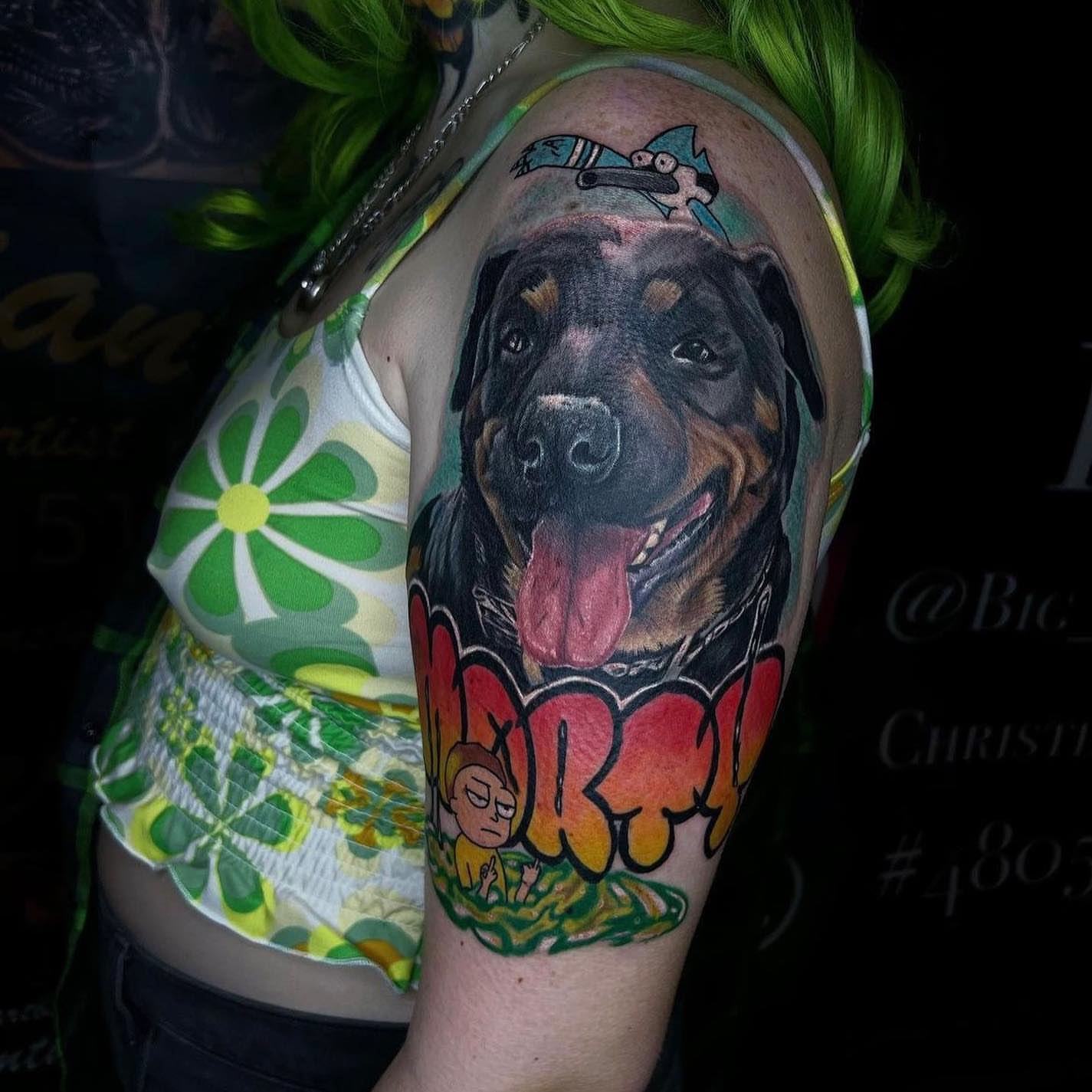 Tattoo by @big_c._tattoos — realism, dotwork