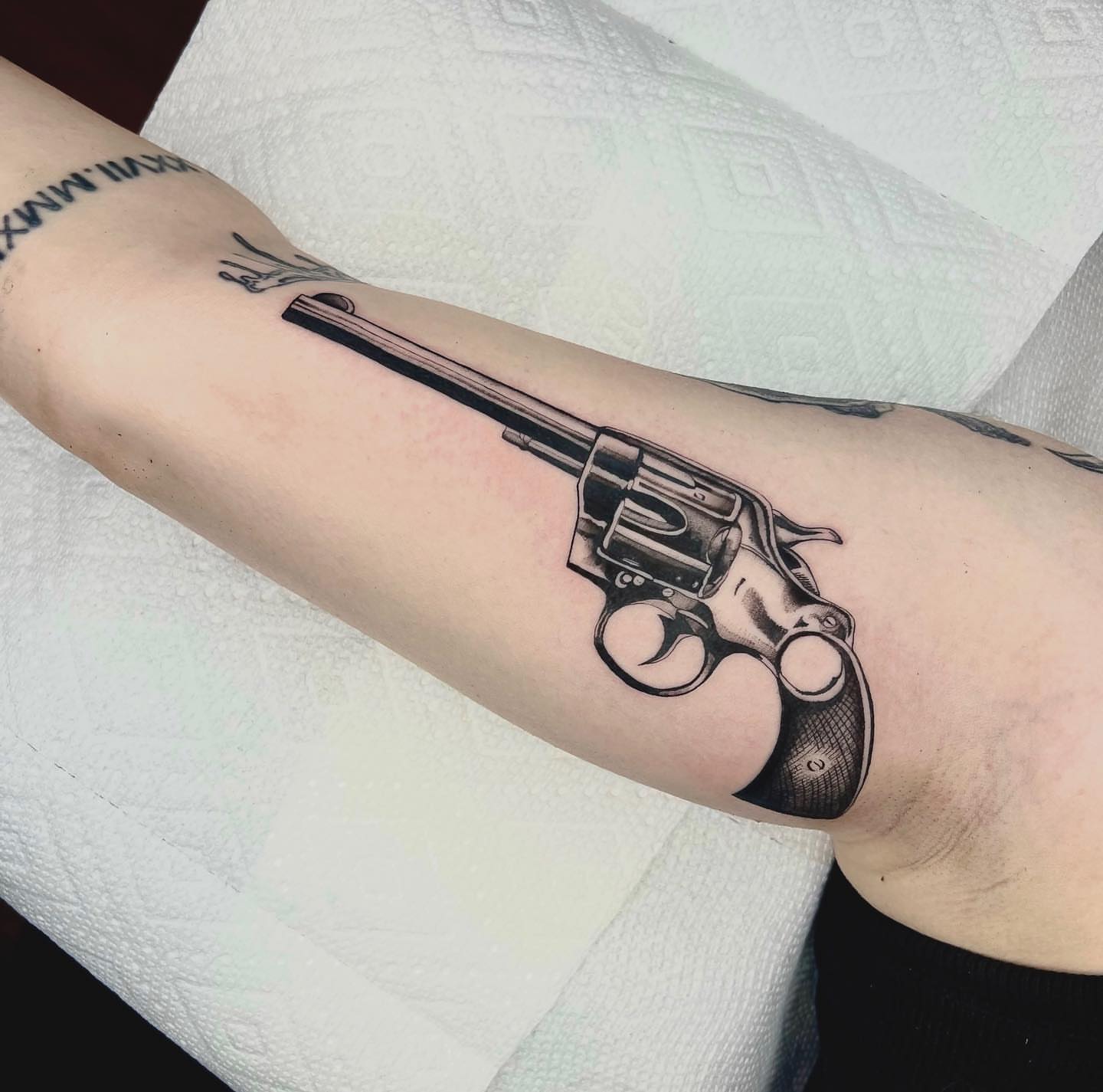 Tattoo by @dannonphantom — black_and_grey