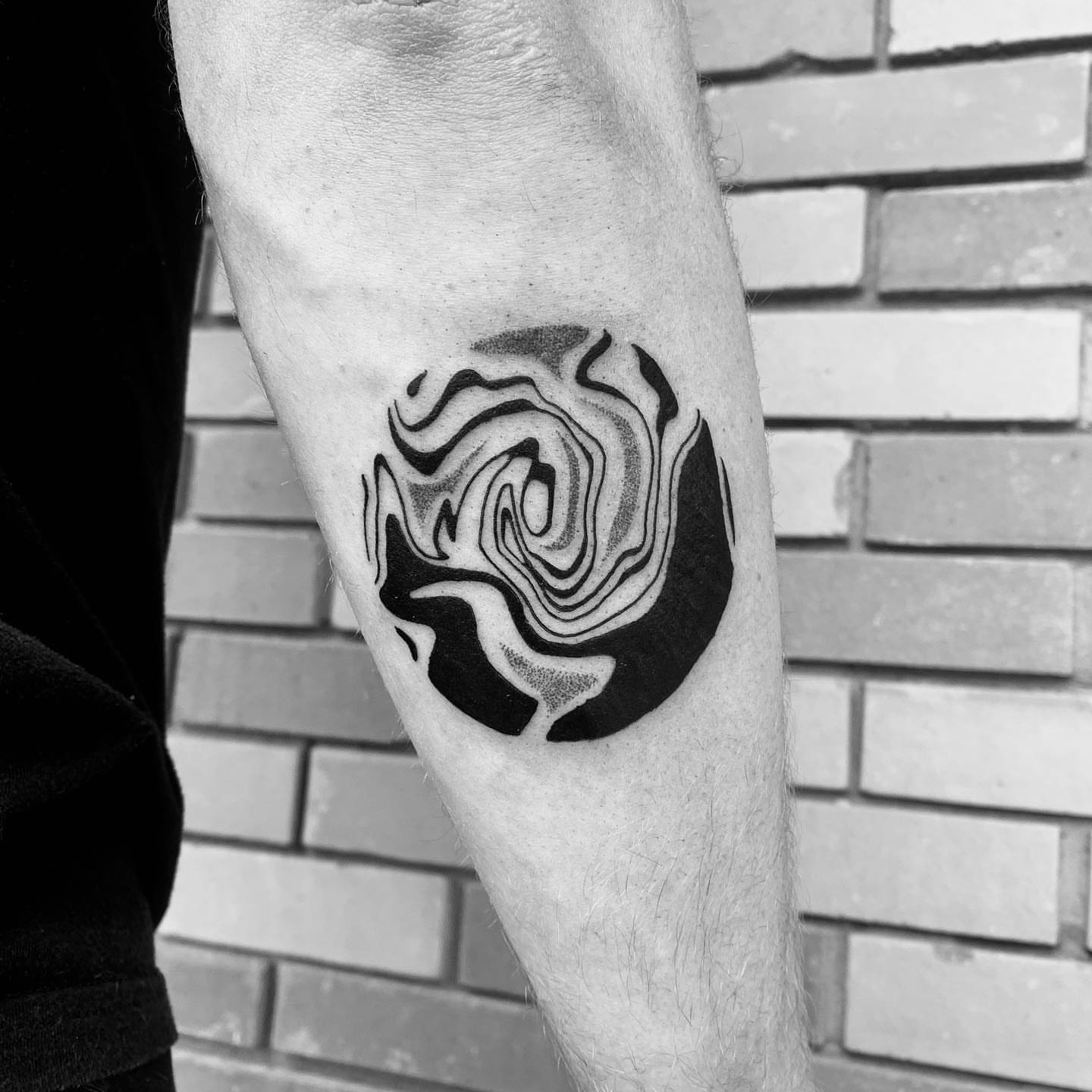 Swirl dotwork tattoo on the forearm by s͓̽a͓̽w͓̽n͓̽j͓̽a͓̽