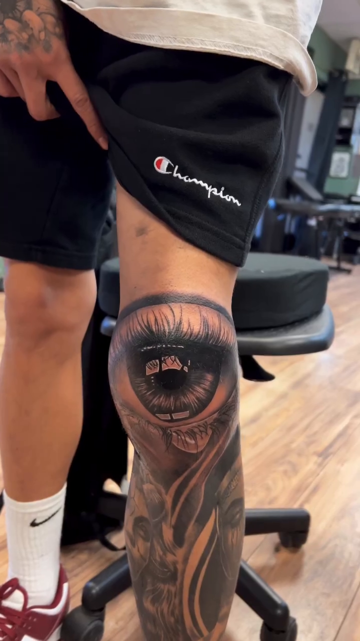 Eye and face realism tattoo by ⚠️new Account⚠️