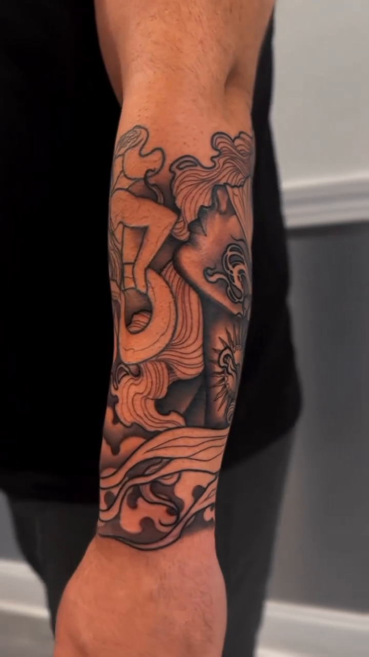 Dragon and Hannya mask japanese irezumi tattoo by Ryan K Severe