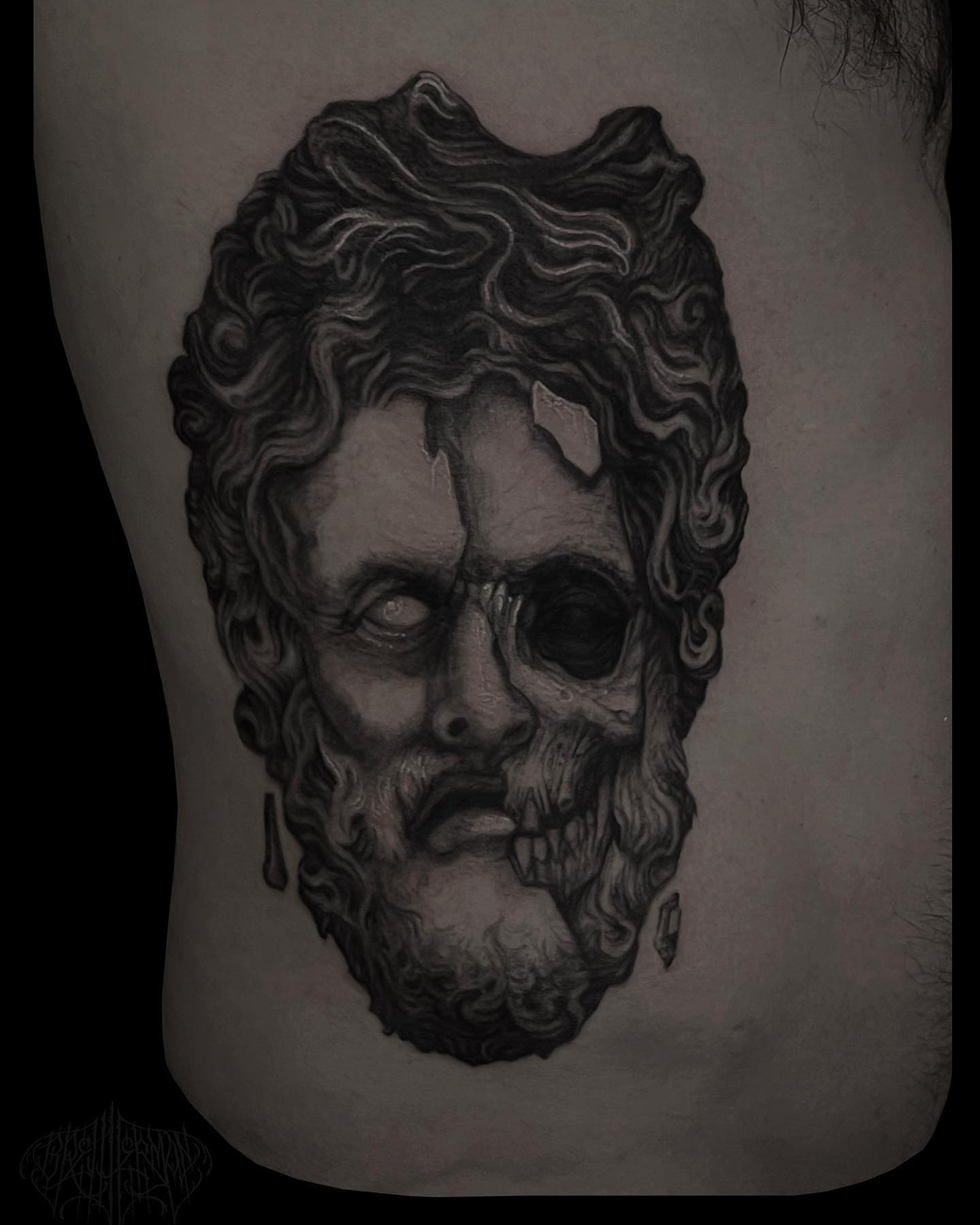 Tattoo by @brettherman — black_and_grey, realism