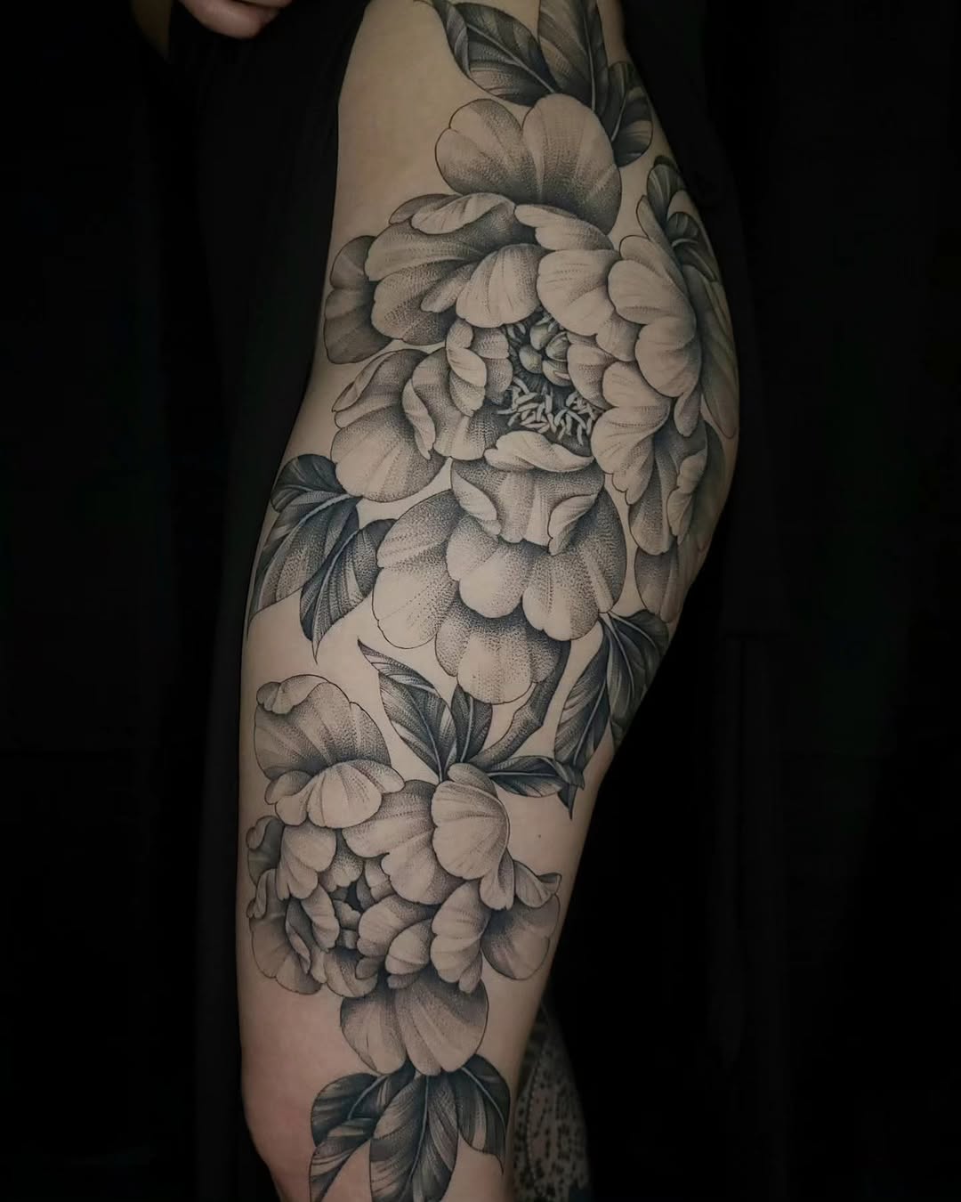 Tattoo by @jordanallredart — dotwork, black_and_grey