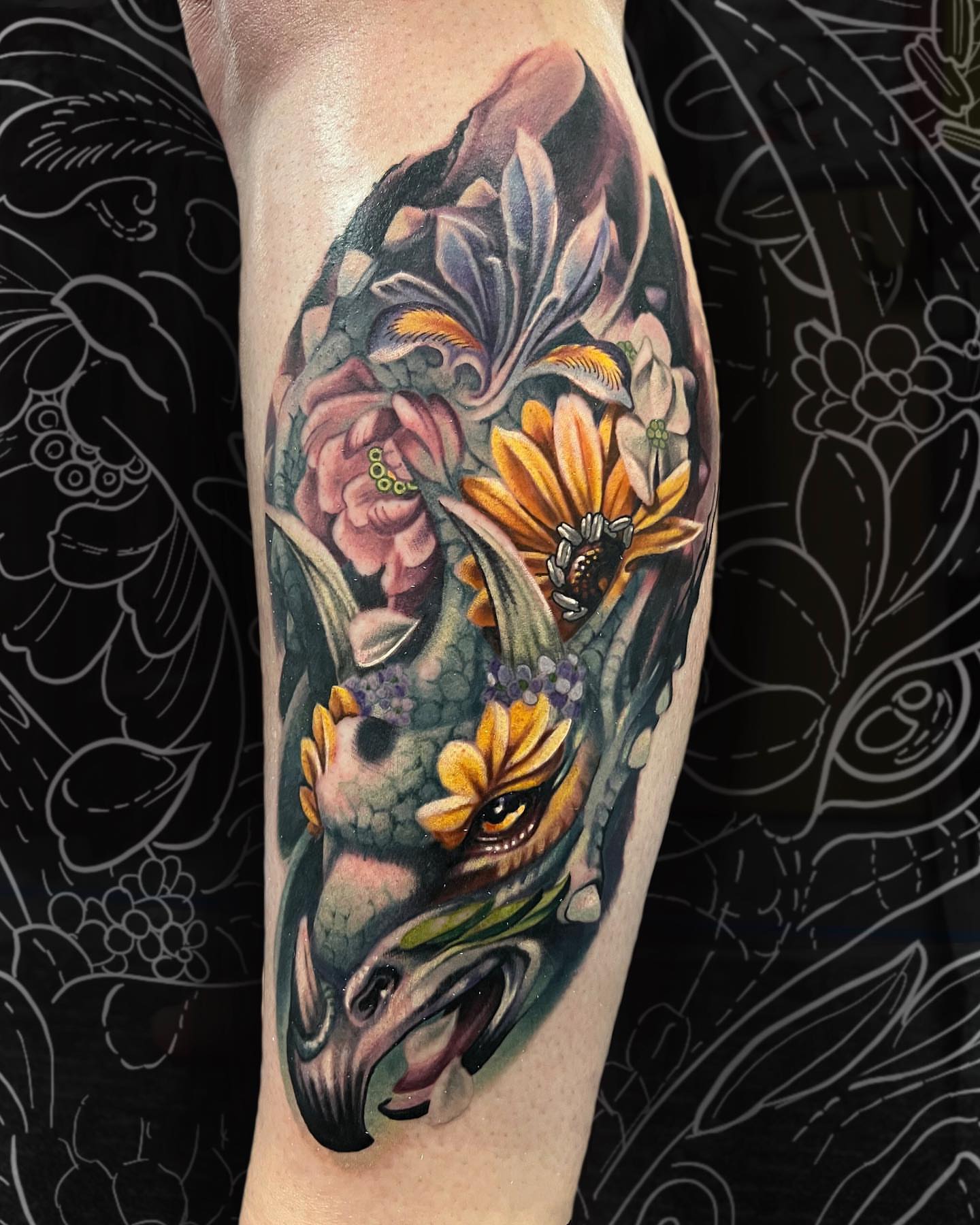 Tattoo by @jordantattoo — realism, dotwork