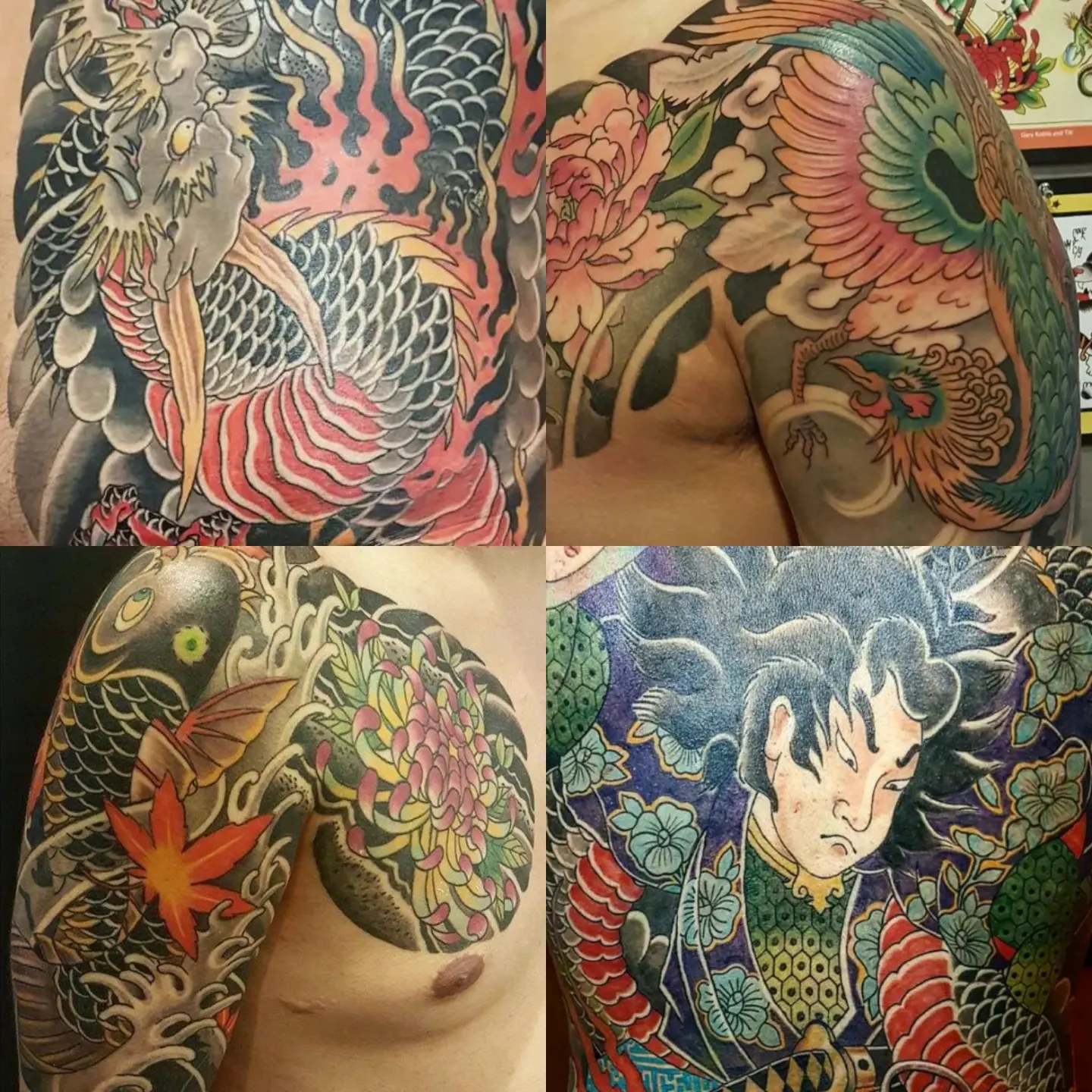 Dragon and phoenix japanese irezumi tattoo on the shoulder by zamix_traditional, San Francisco, California