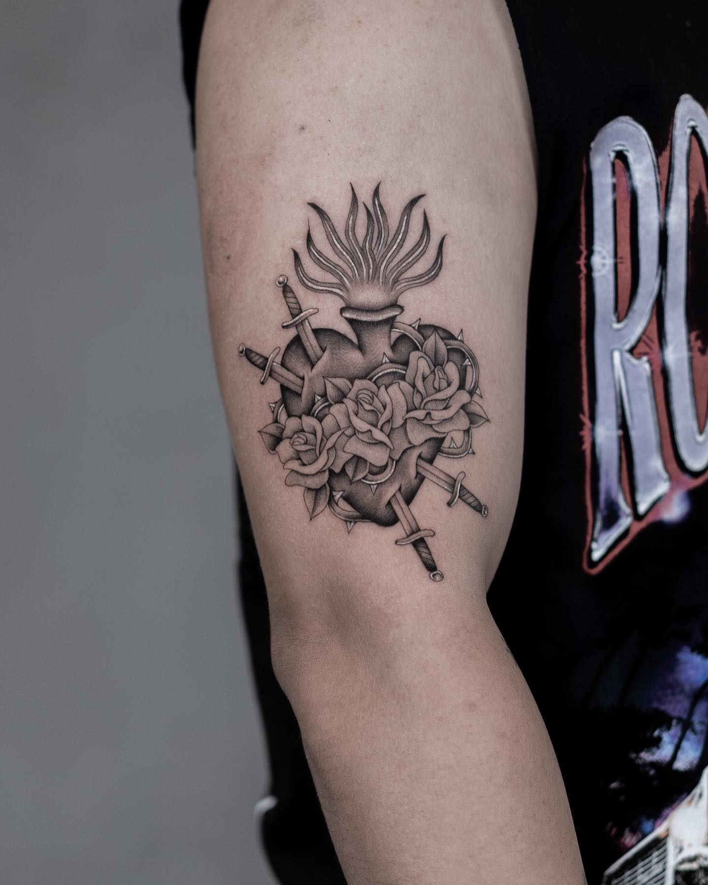 Tattoo by @chriscalibur_ — black_and_grey, realism