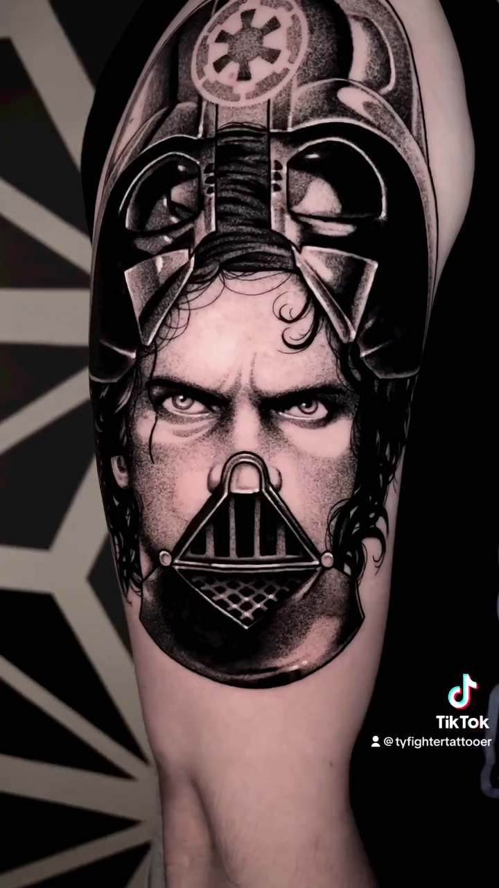 Tattoo by @tyfightertattoos — realism, black_and_grey