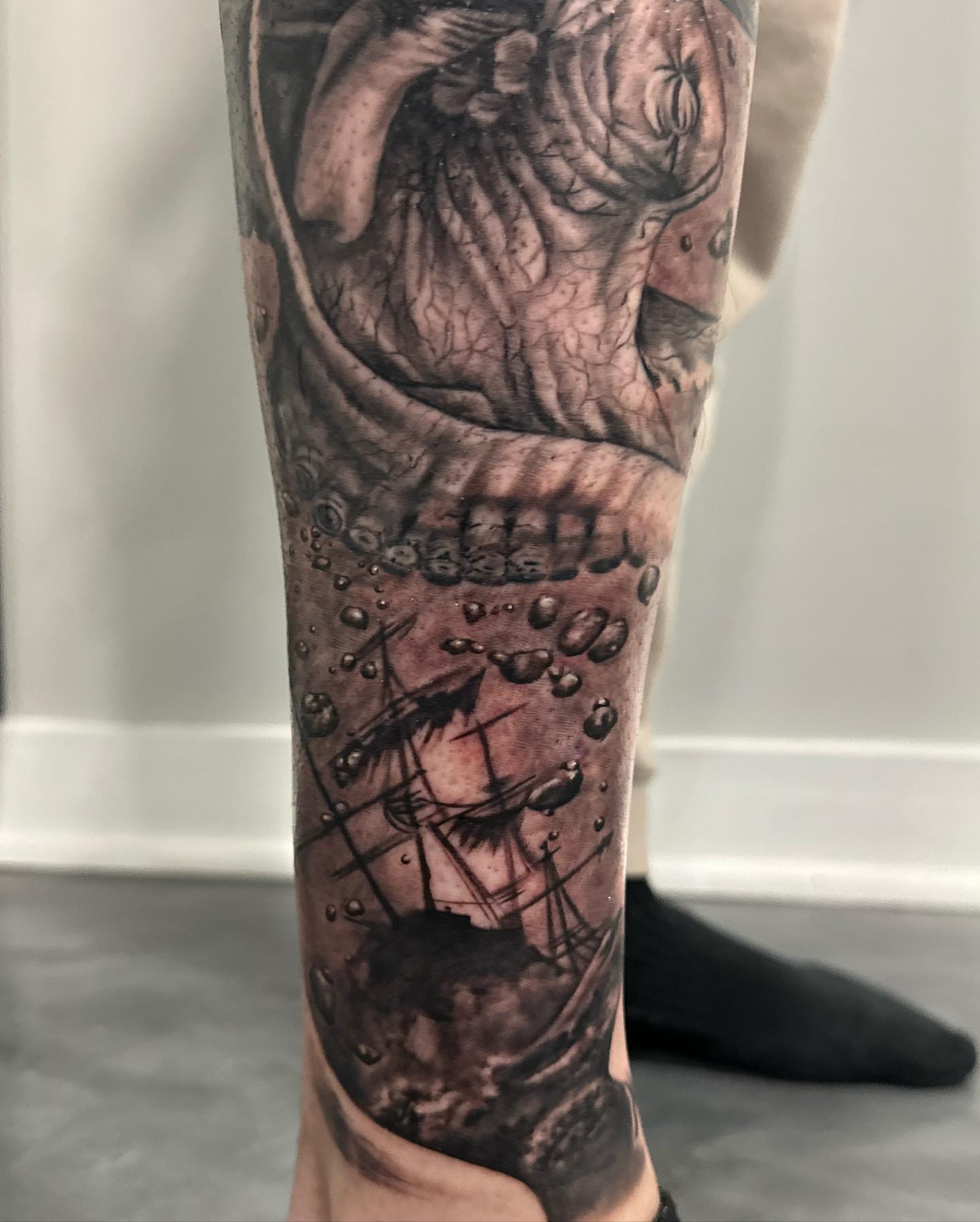 Tattoo by @mikechristieink — black_and_grey, realism