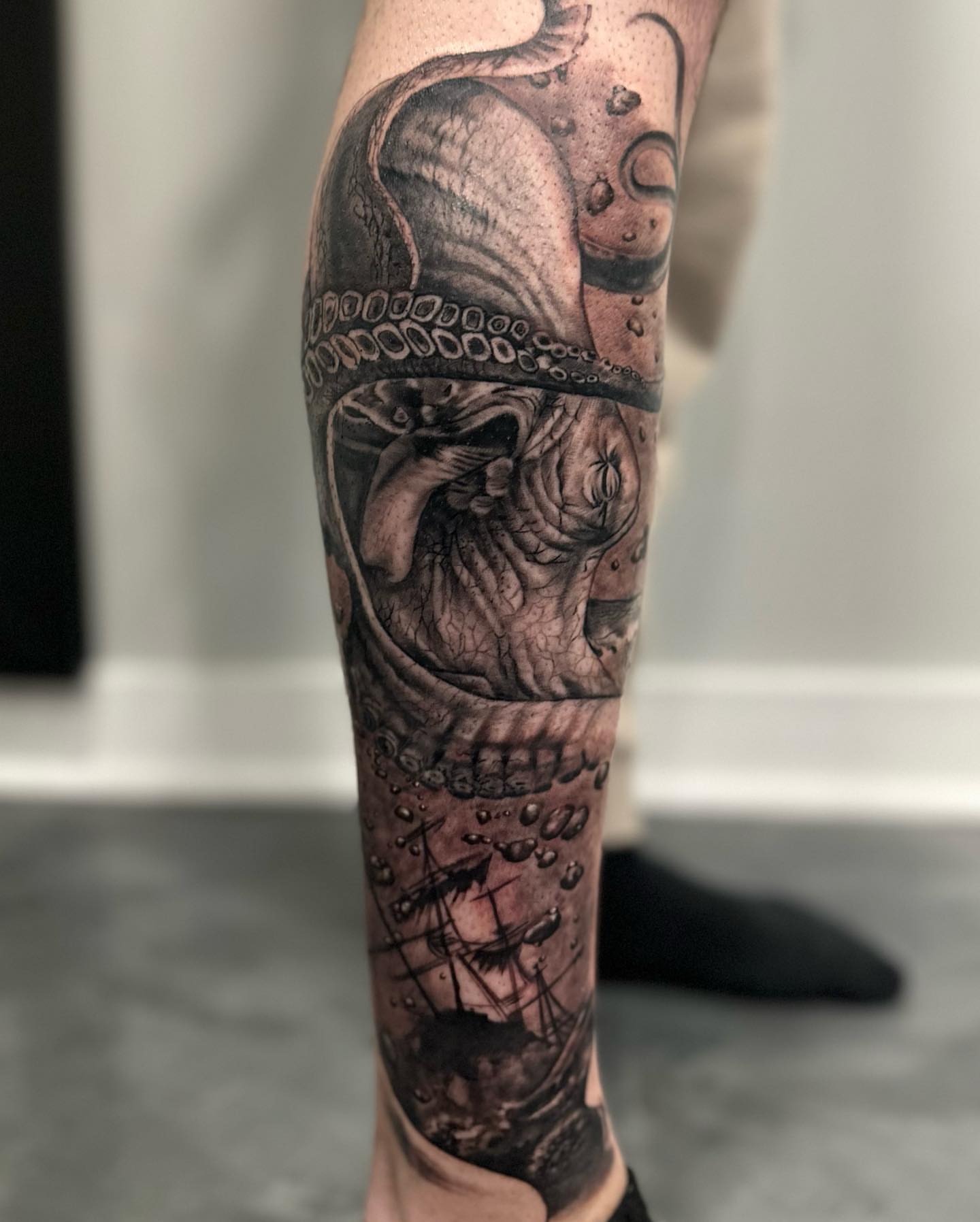 Tattoo by @mikechristieink — black_and_grey, realism
