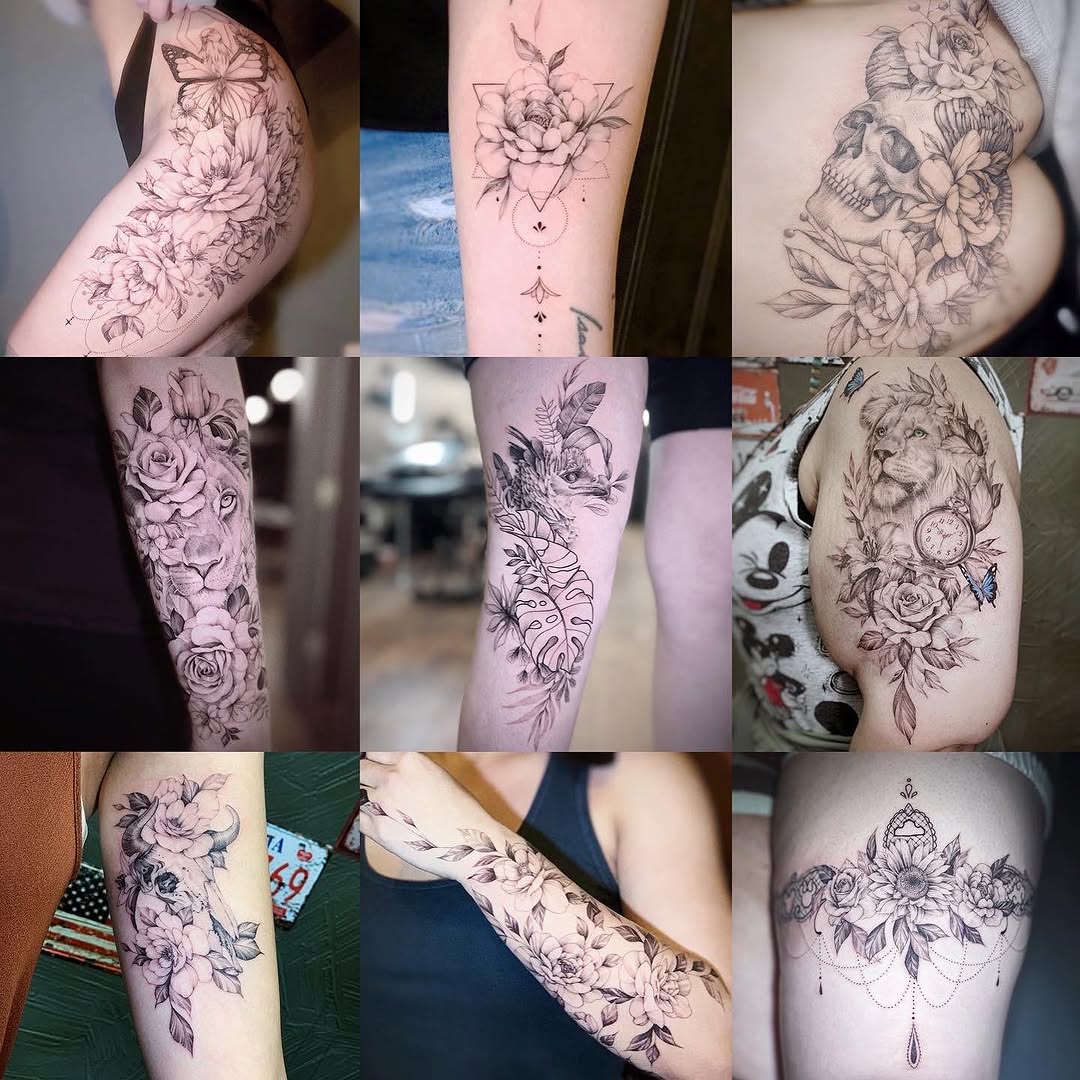 Tattoo by @baronart__nana — fine_line, black_and_grey
