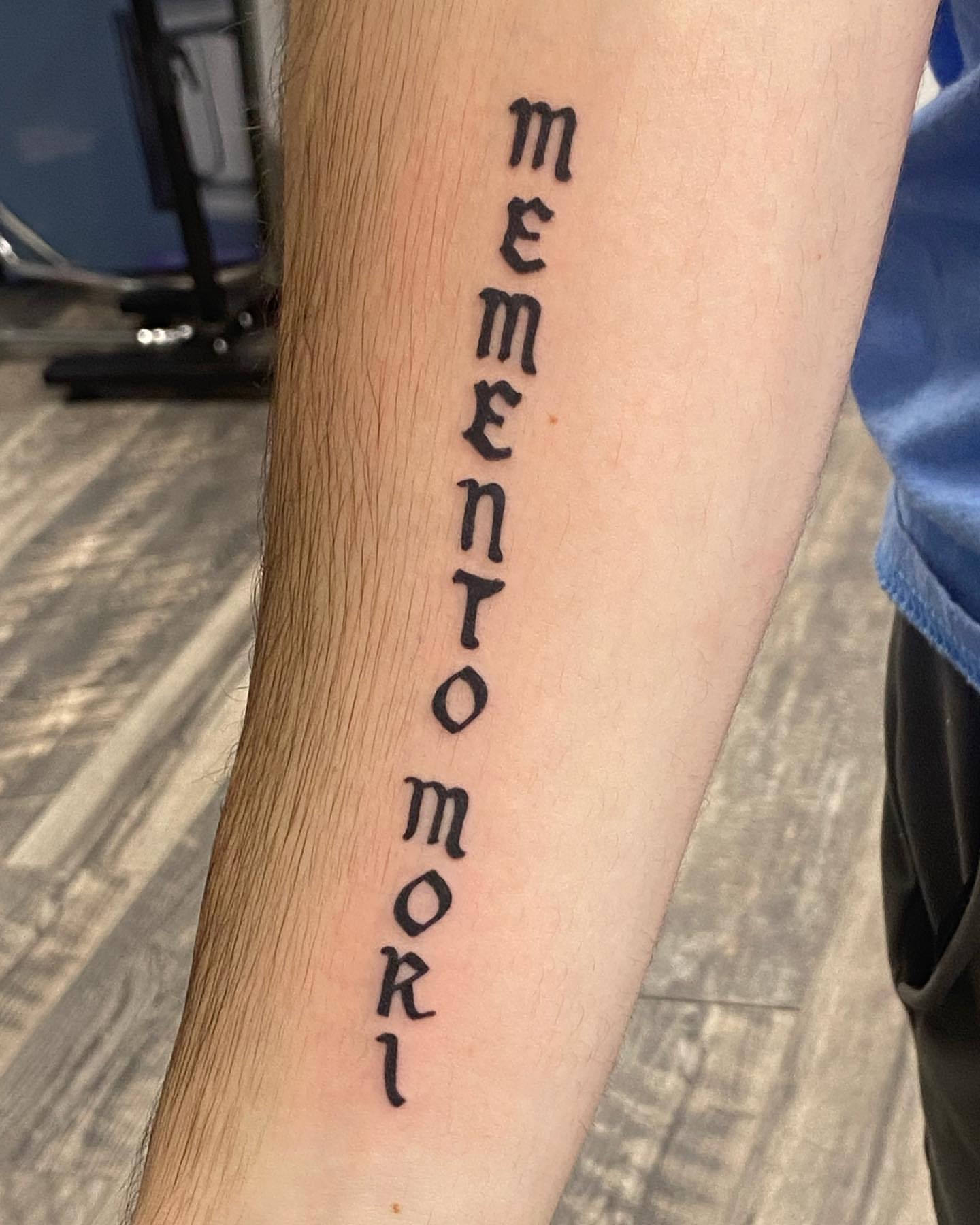 Tattoo by @vthebodyartist — lettering_script
