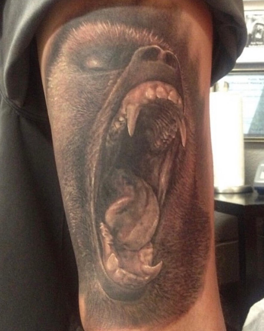 Tattoo by @tattyblasting — realism, dark_realism