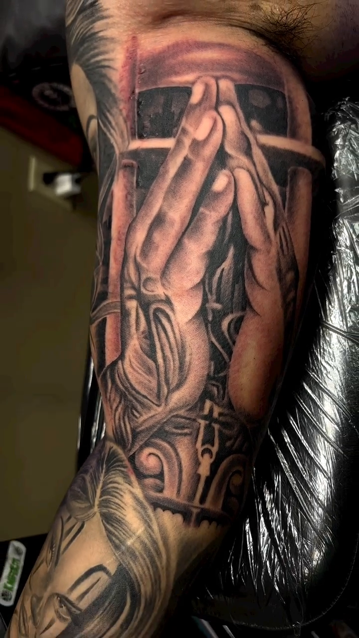 Tattoo by @mrgrouchtattoos — black_and_grey, realism