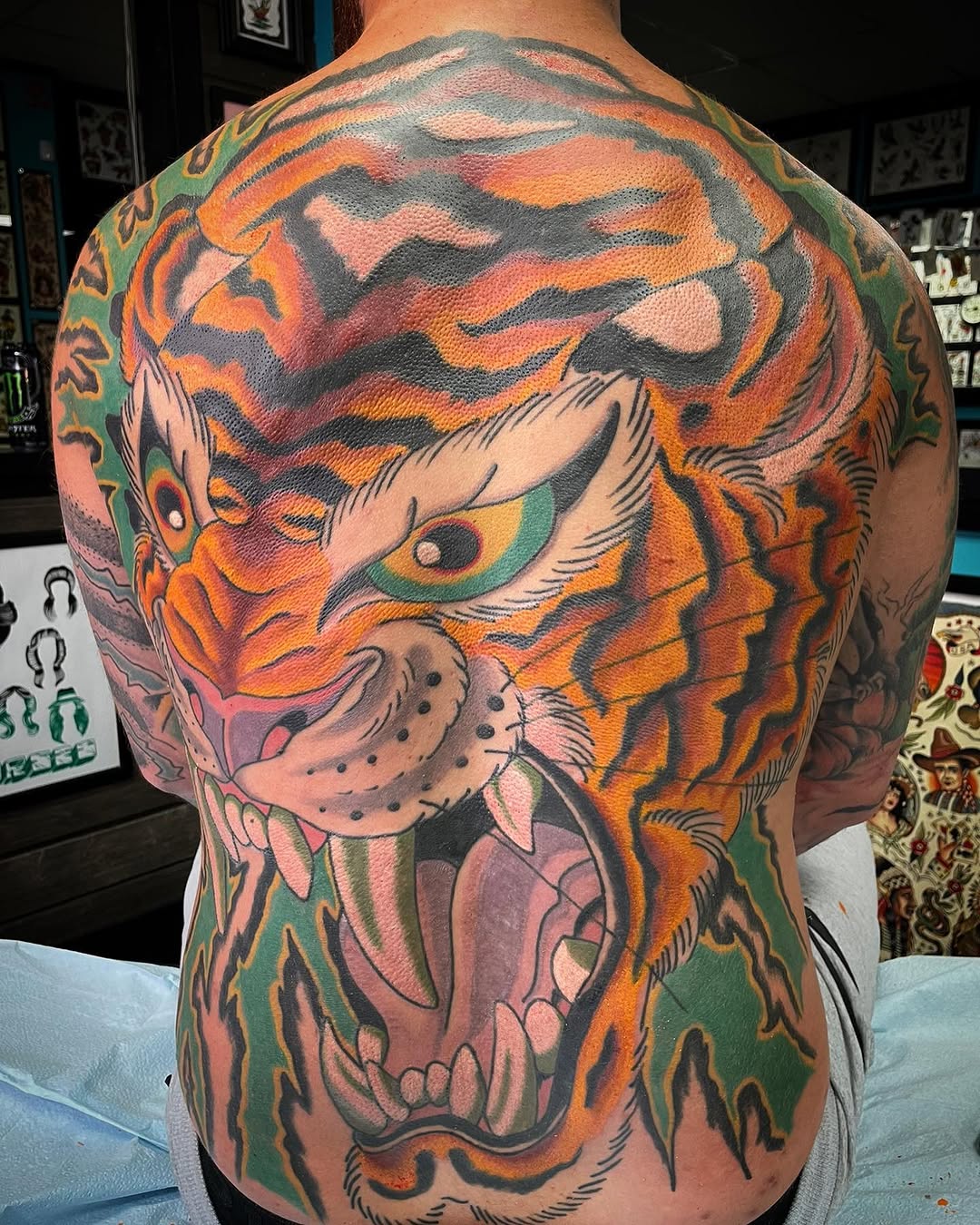 Tattoo by @_wooderson_ — japanese_irezumi, american_traditional