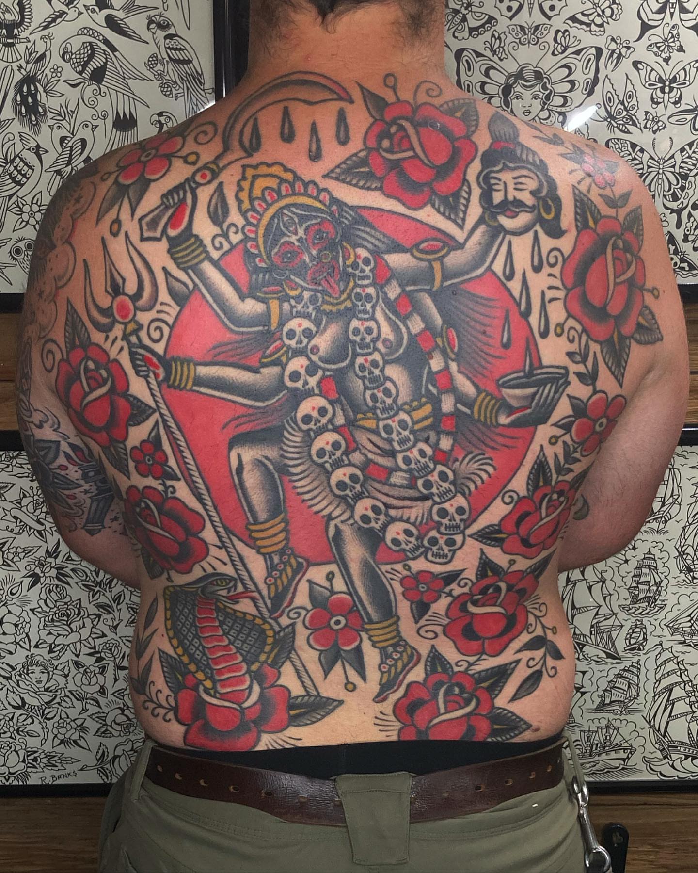 Tattoo by @robbanksofamerica — american_traditional, dotwork