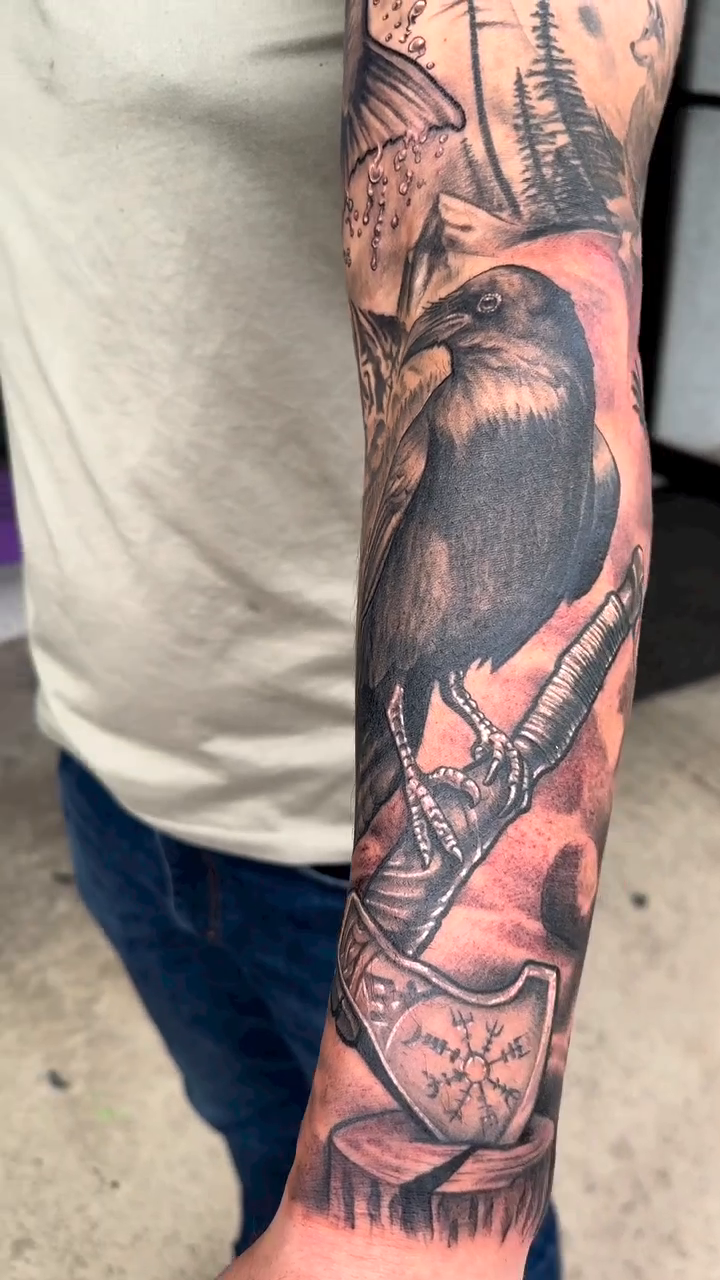 Tattoo by @inkplug__higherlevel — realism, black_and_grey