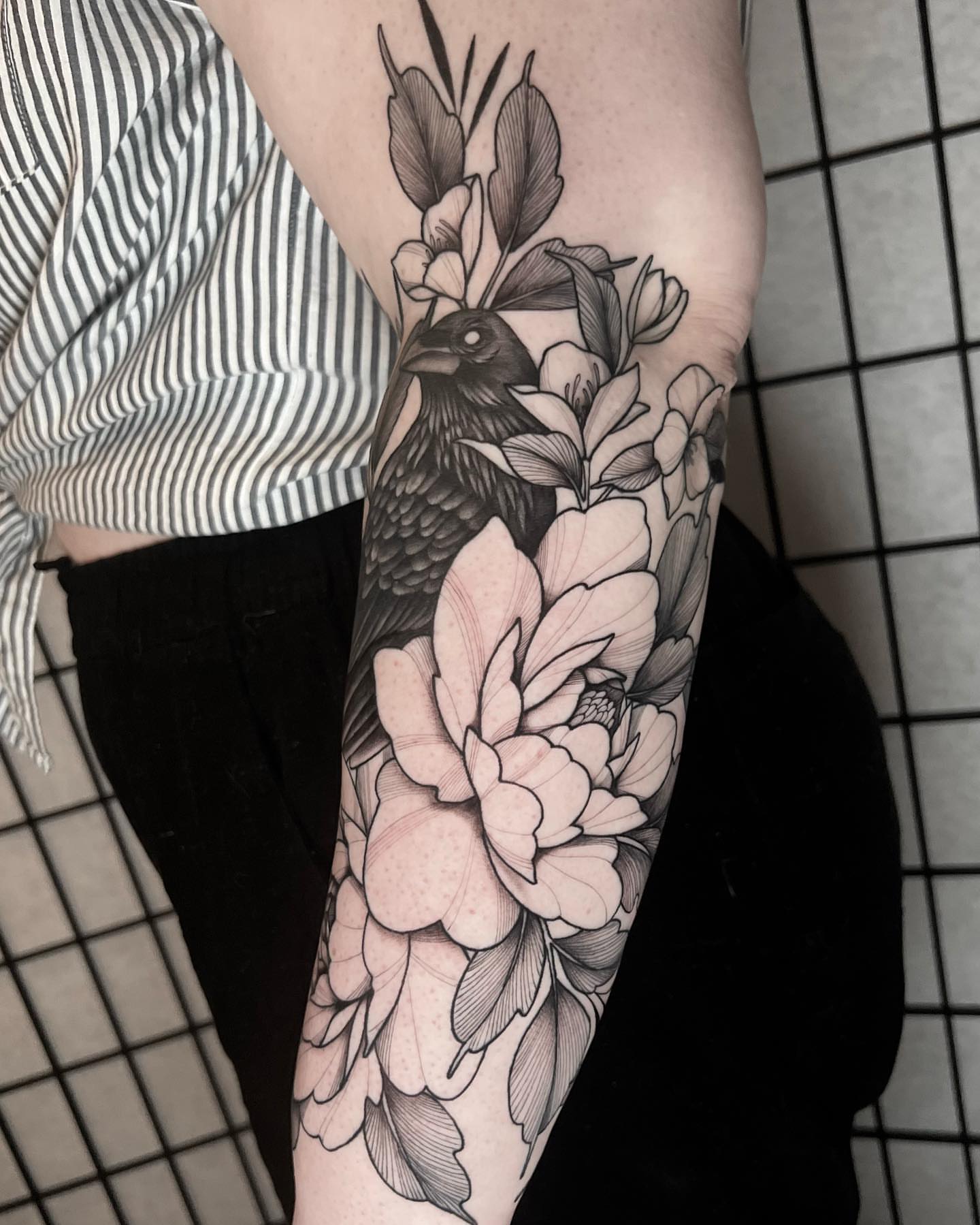 Tattoo by @ohmydarlingtattoos — black_and_grey, realism