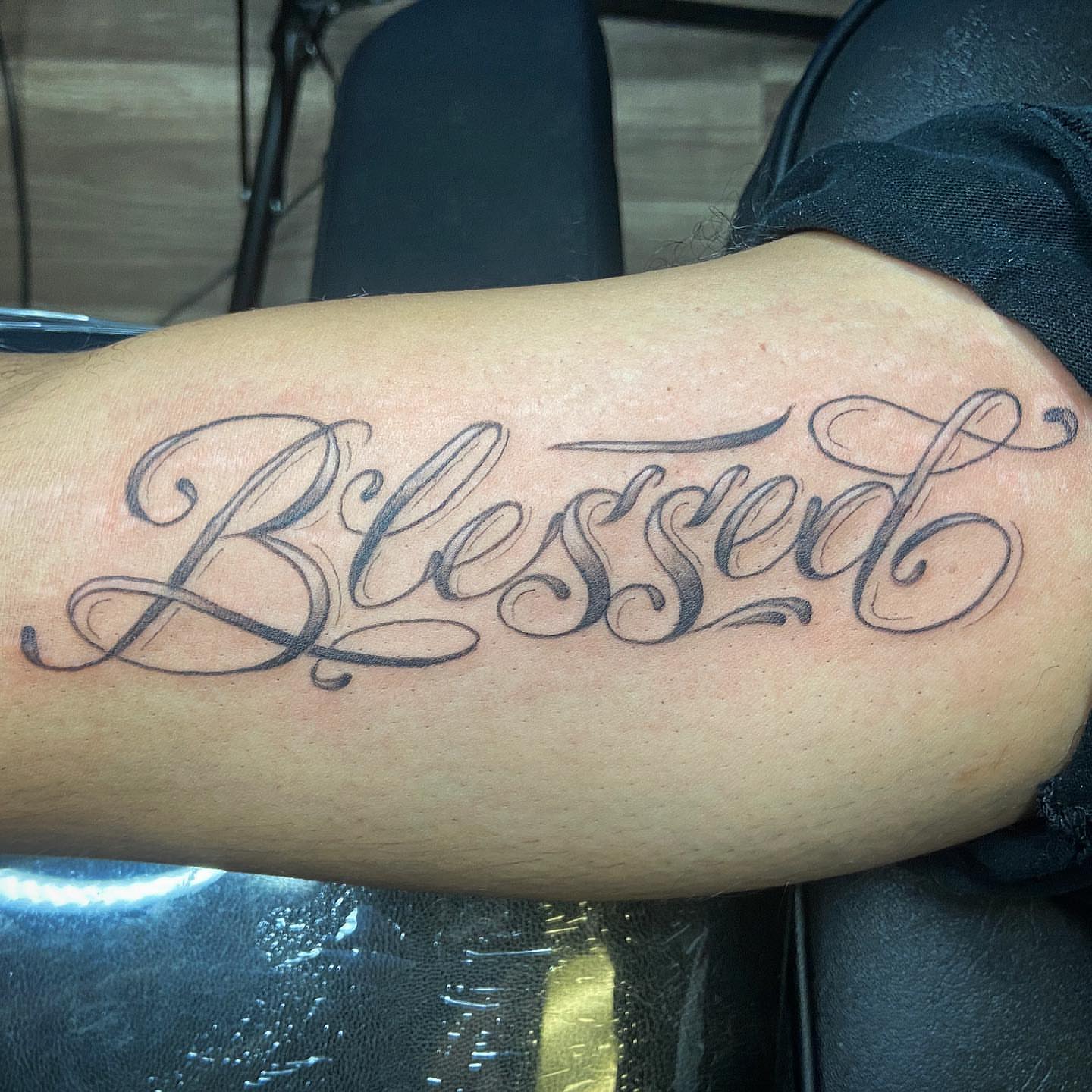Tattoo by @jesstattooz — lettering_script