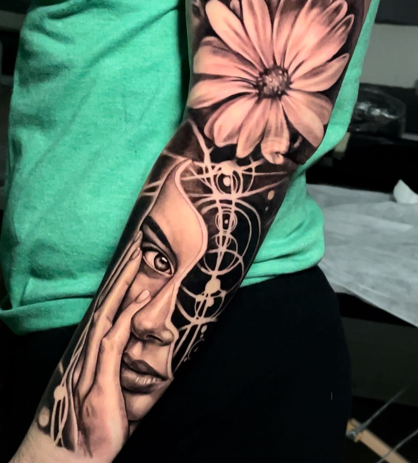 Tattoo by @samuellimbertitattoos — realism, geometric