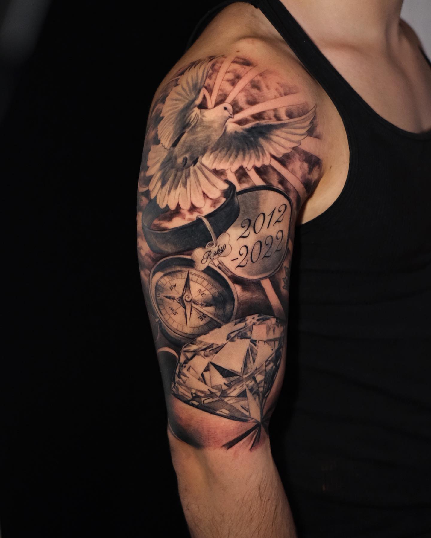 Tattoo by @cambamtattoos — realism, black_and_grey