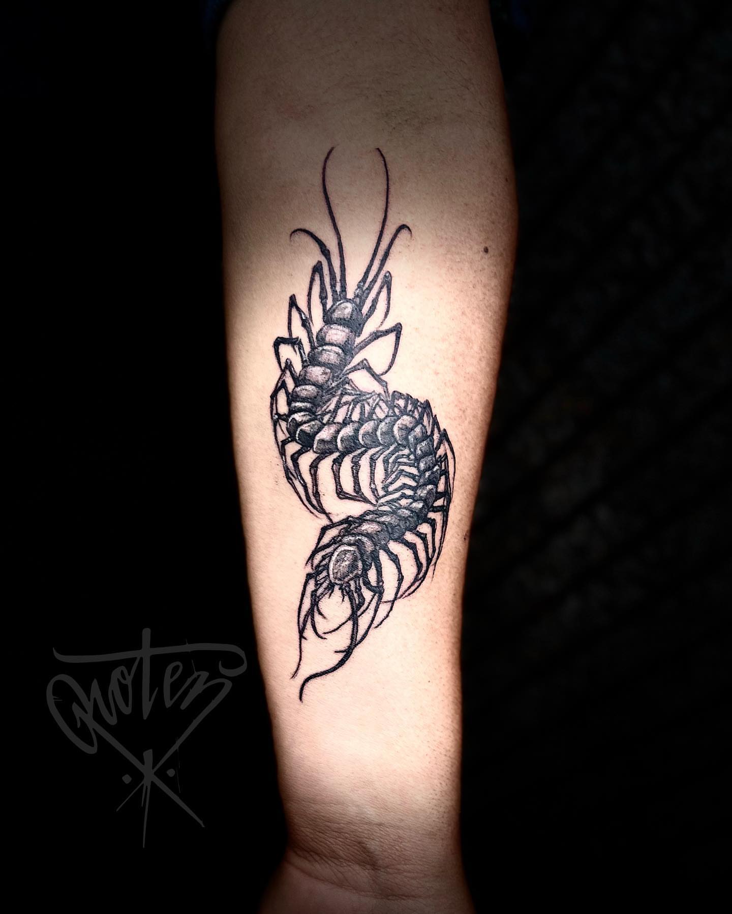 Tattoo by @rotenhill_tattoo — black_and_grey