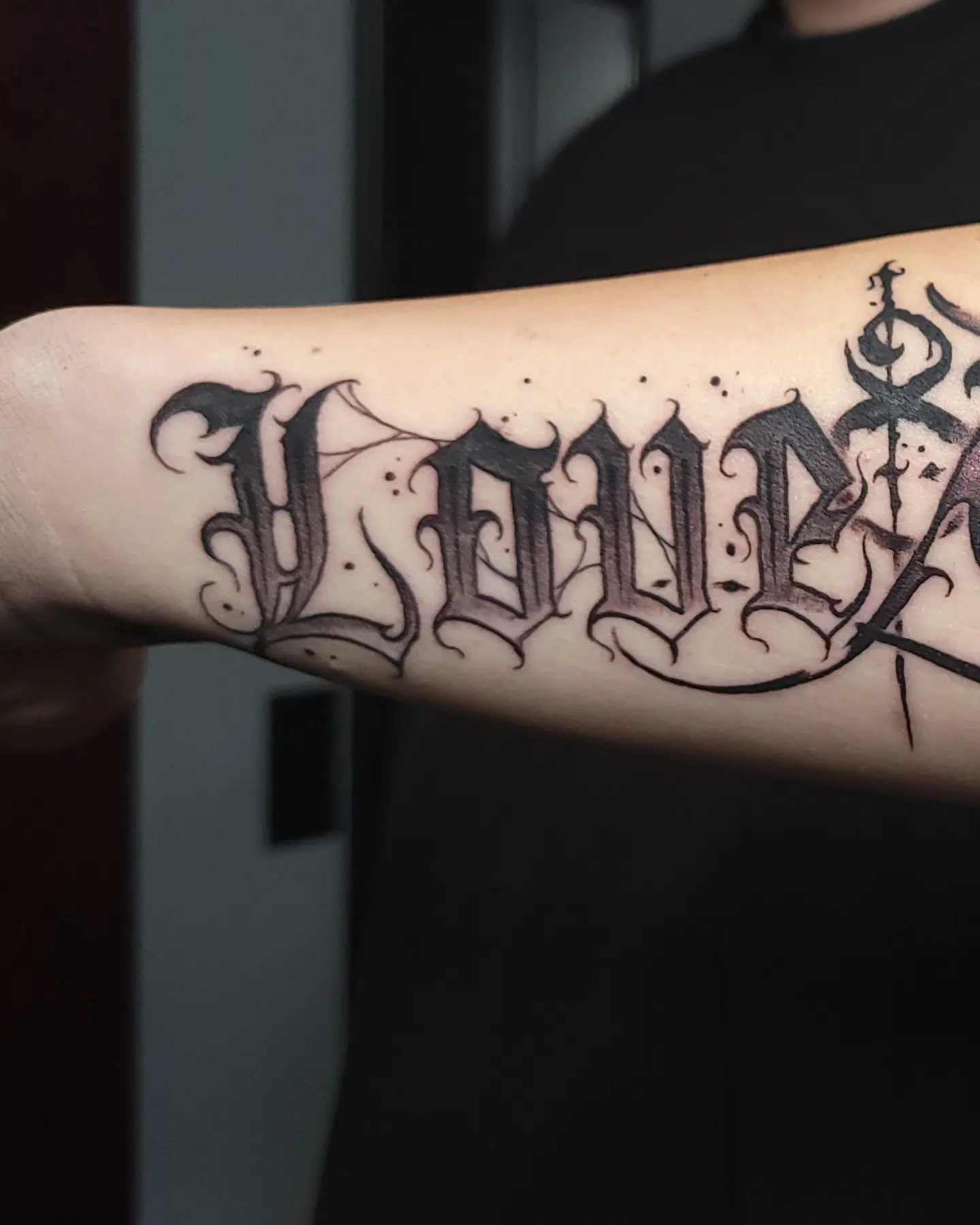 Tattoo by @bigscriptenergy — lettering_script