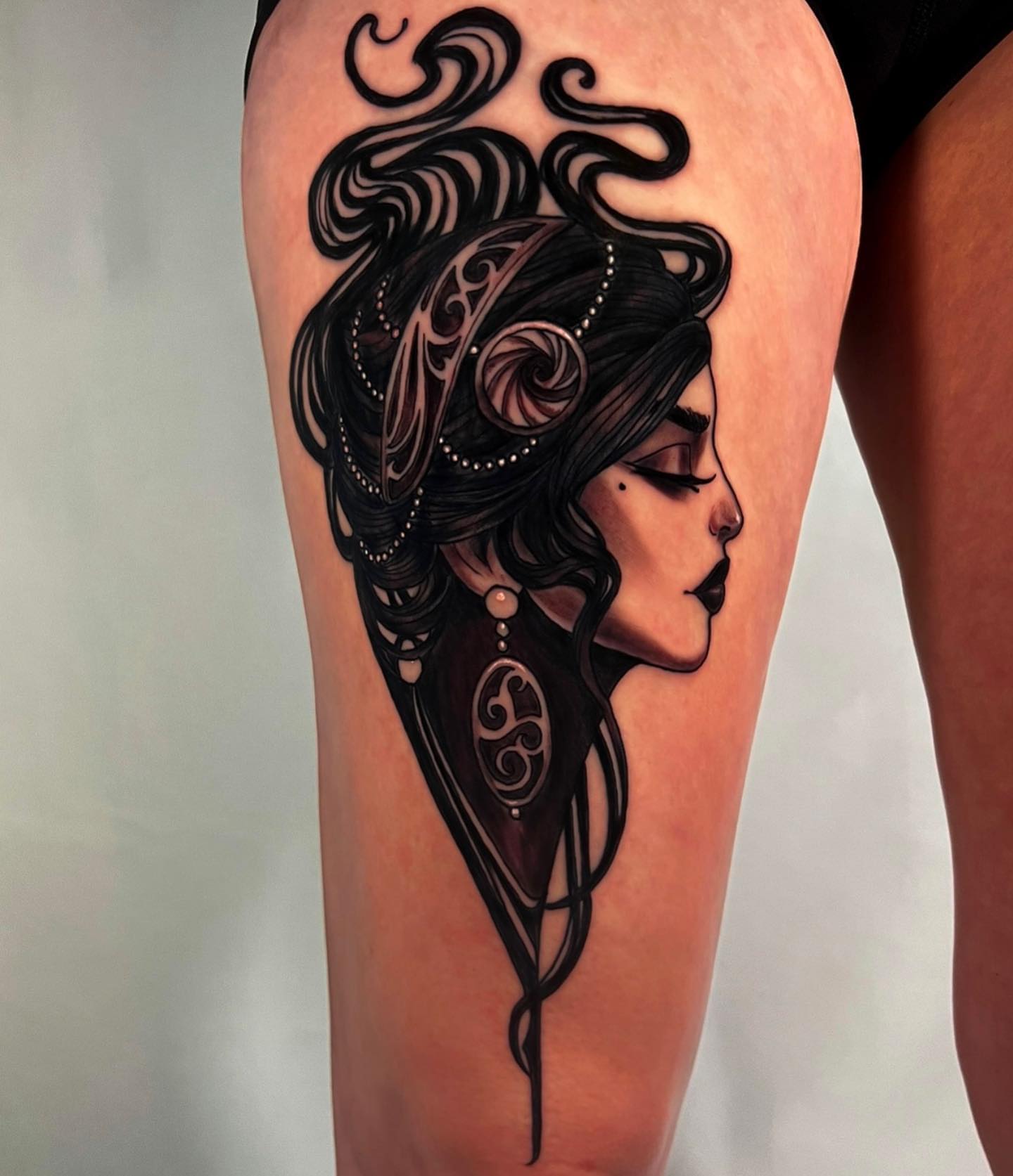 Tattoo by @artofwilso — black_and_grey, realism
