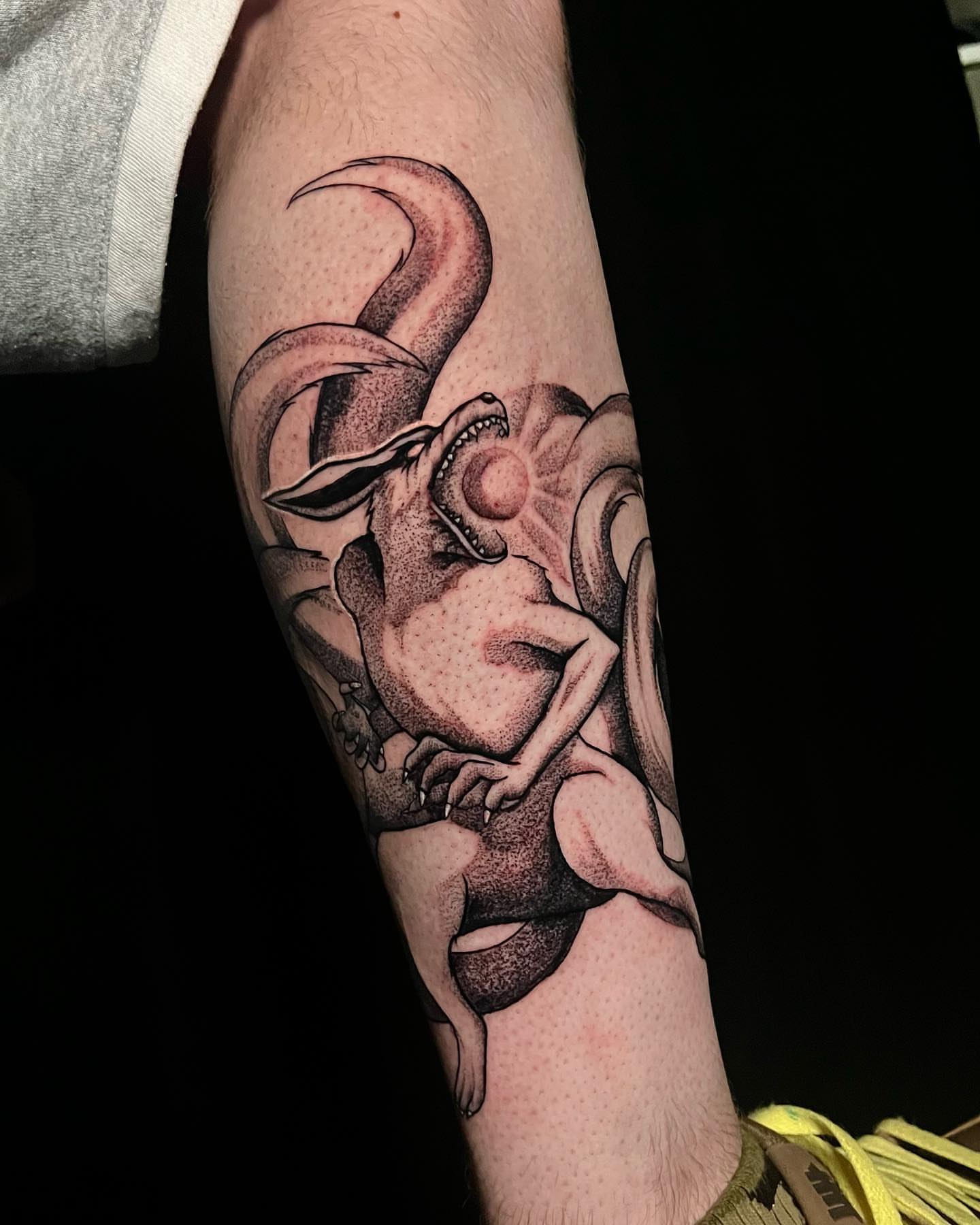 Tattoo by @owlliemoontattoo — dotwork, realism