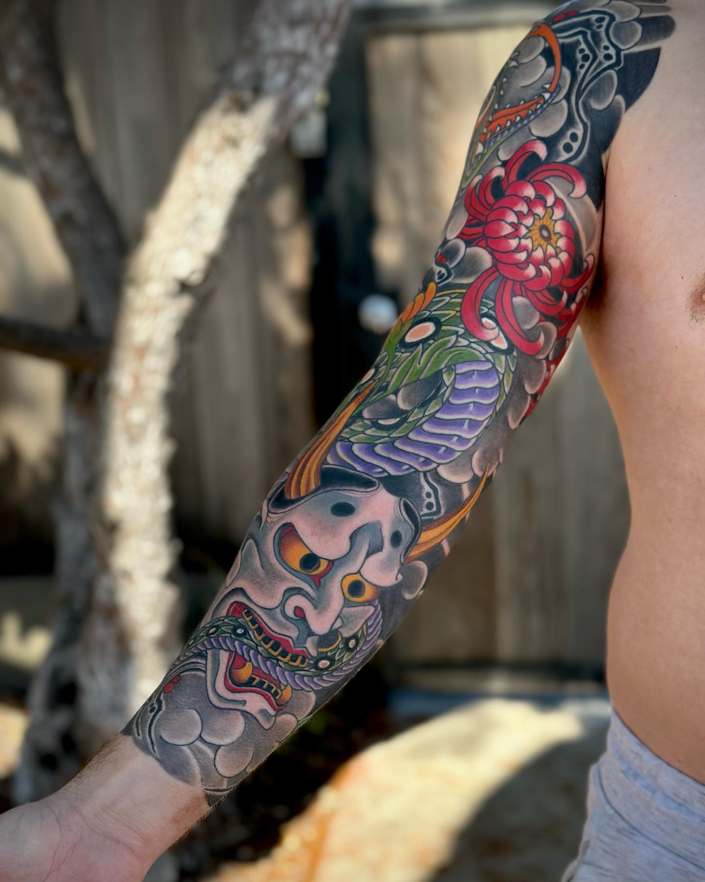 Japanese irezumi japanese irezumi tattoo on the forearm by Kenny Waizumi ๐