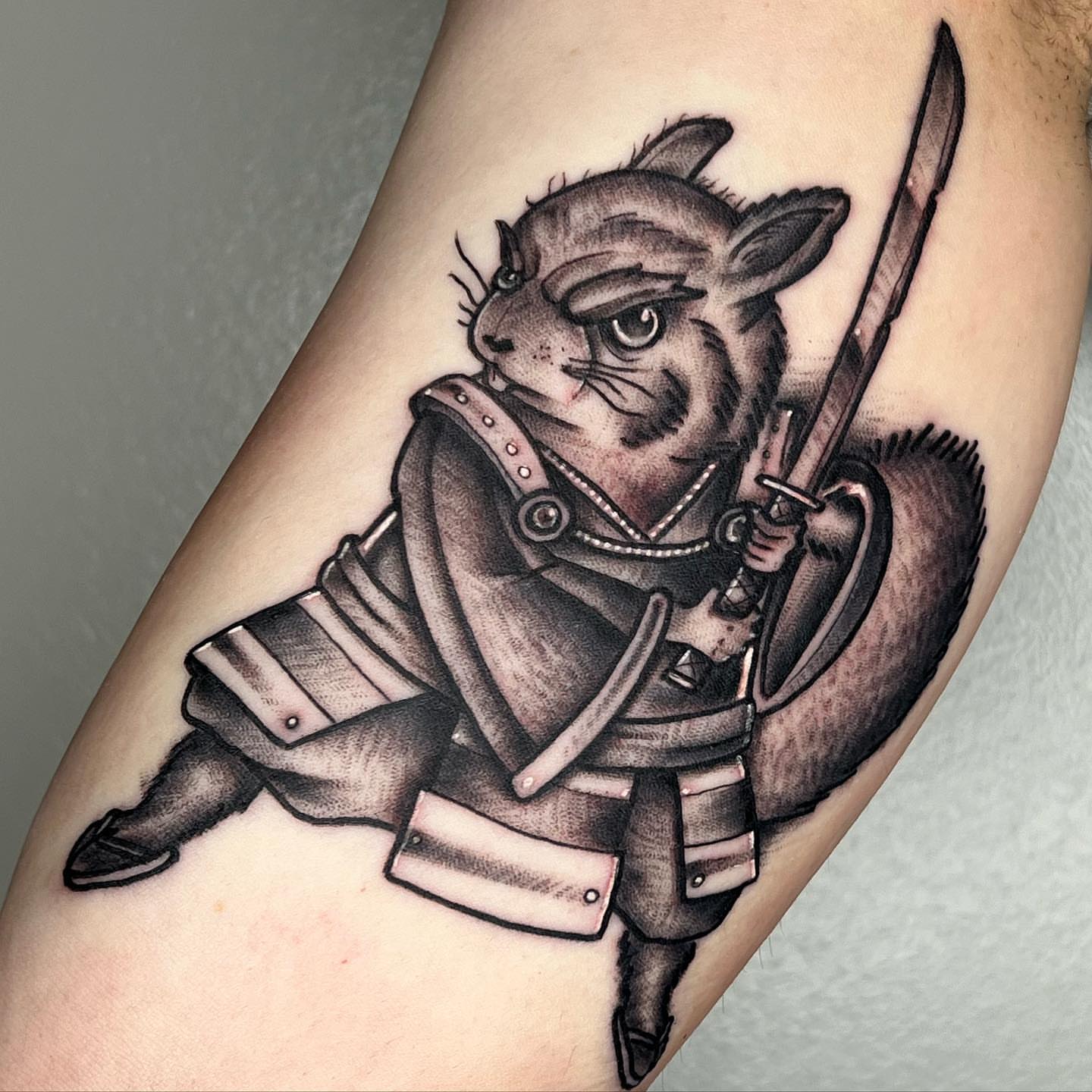 Tattoo by @theclovengnome — black_and_grey, realism