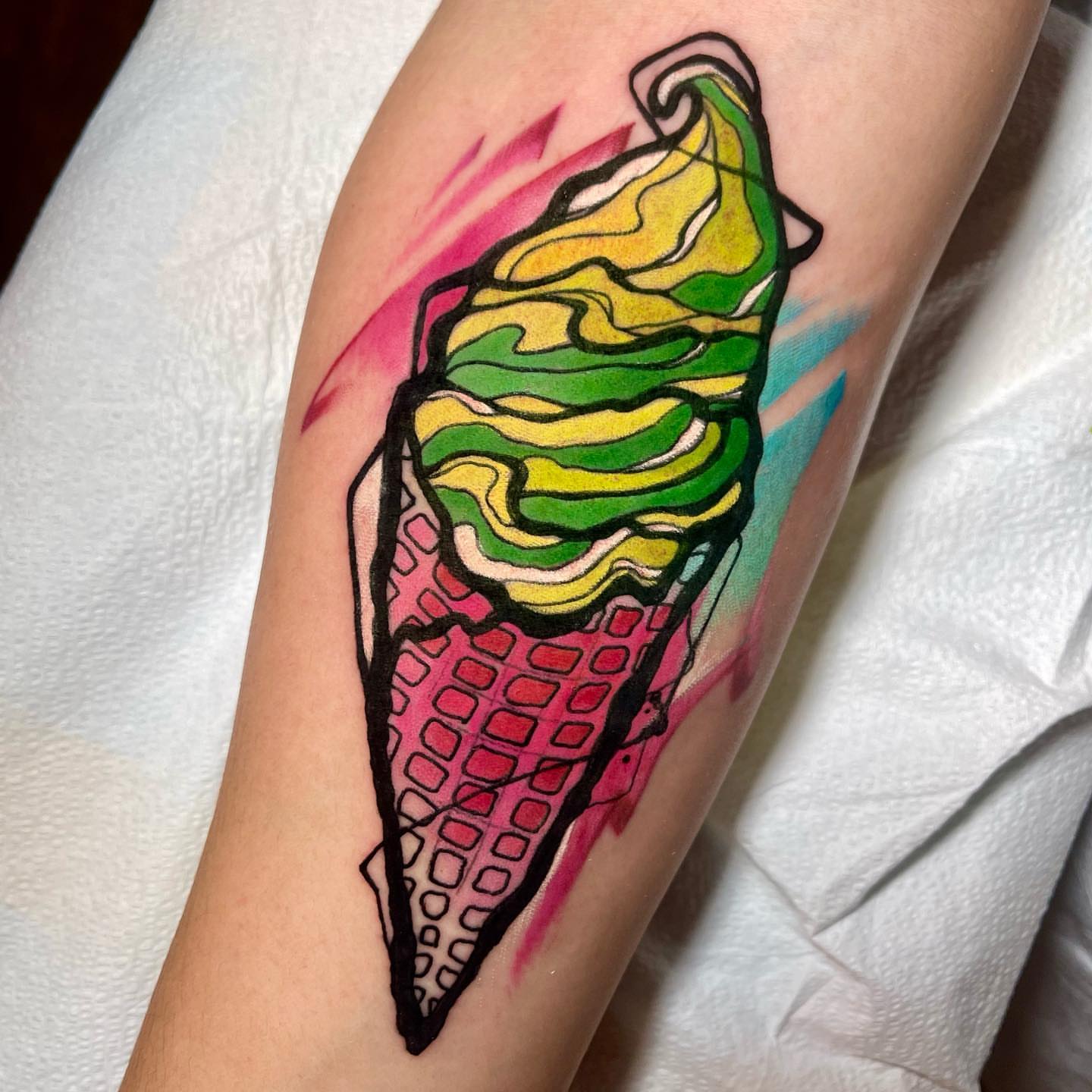 Tattoo by @jessewilliamstattoo — watercolor