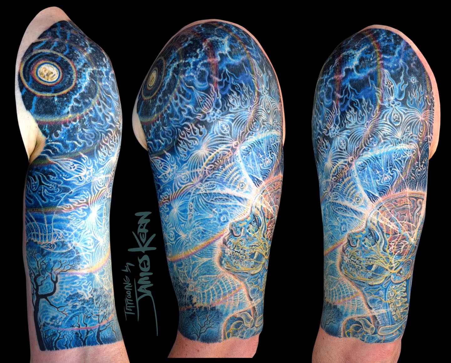 Tattoo by @jameskernart — surrealism, dotwork