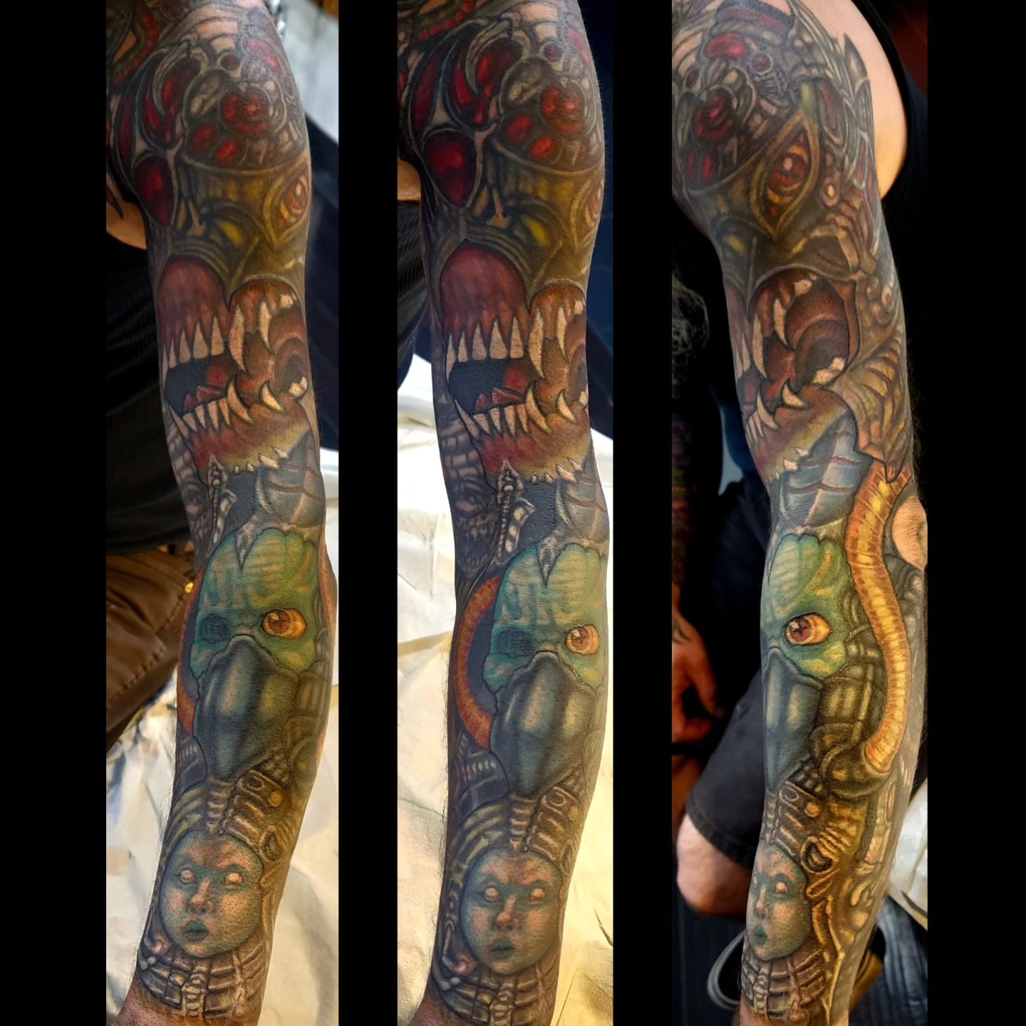 Tattoo by @fricke_tattoo — surrealism, geometric