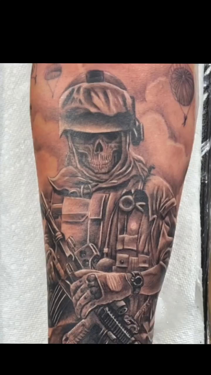 Tattoo by @elmertattoo1 — realism, black_and_grey