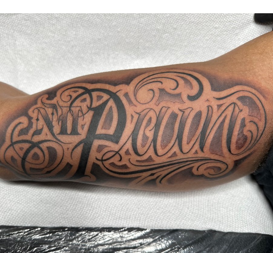 Tattoo by @omarrodrigueztattoo — lettering_script