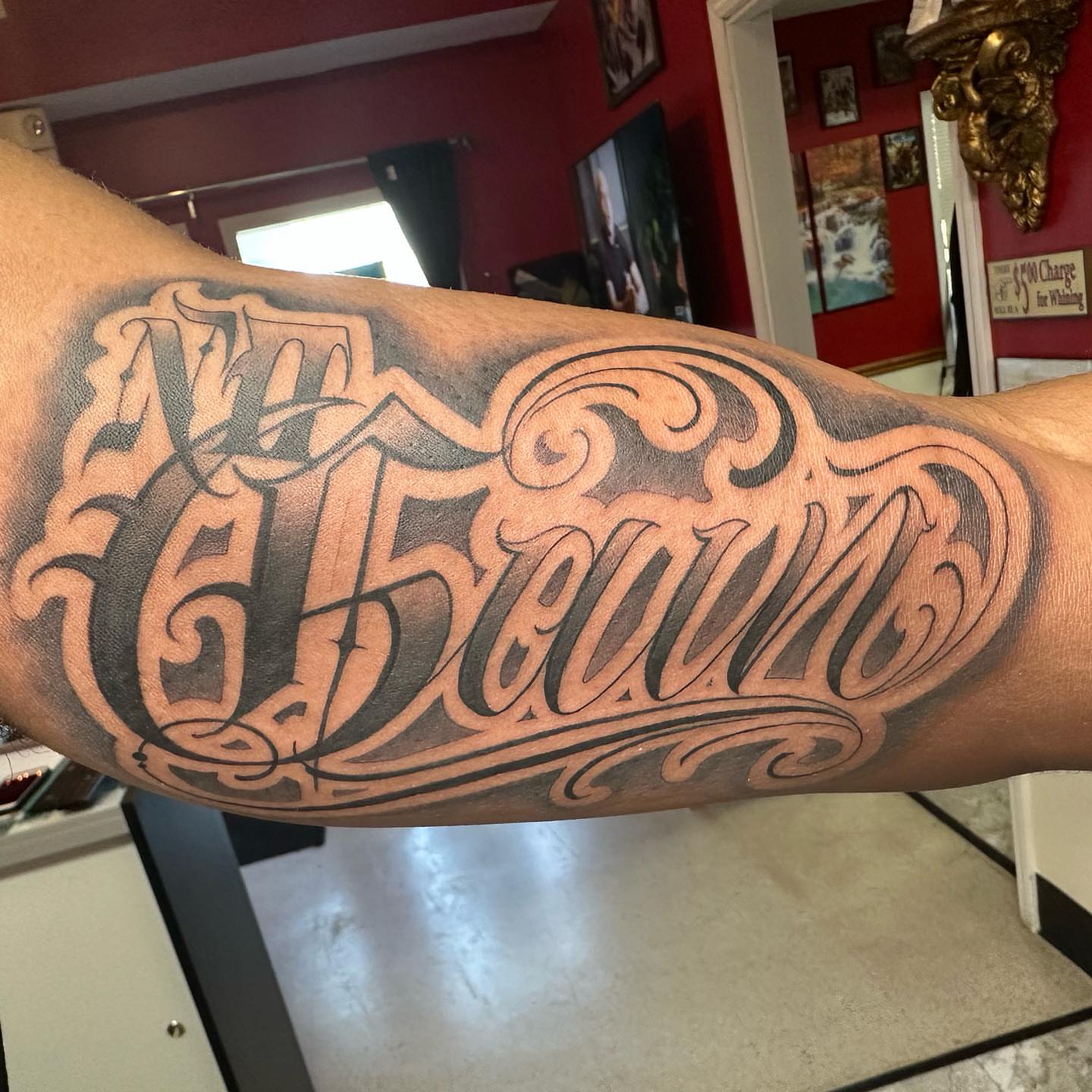 Tattoo by @omarrodrigueztattoo — lettering_script