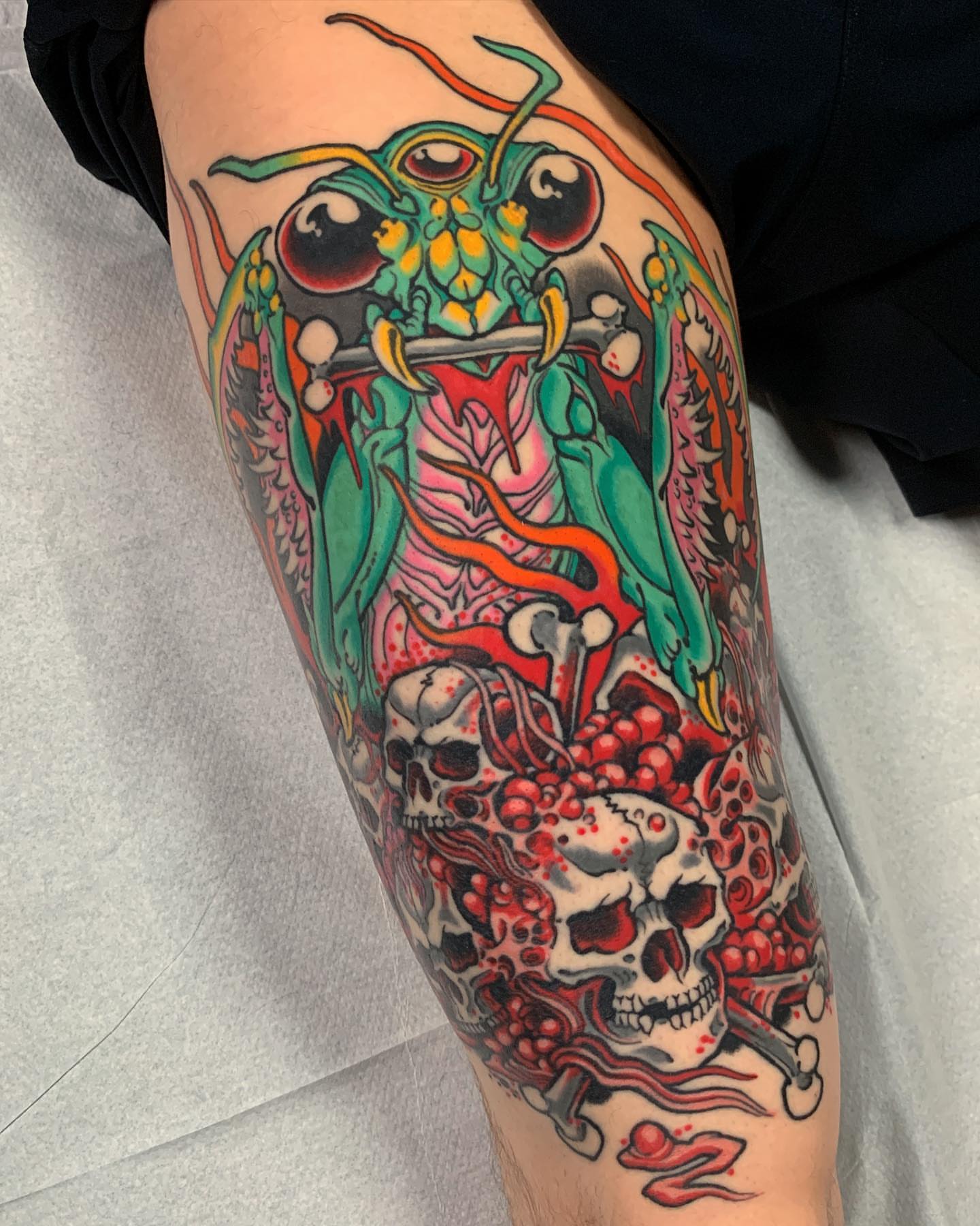 Tattoo by @adammirart — american_traditional, dotwork