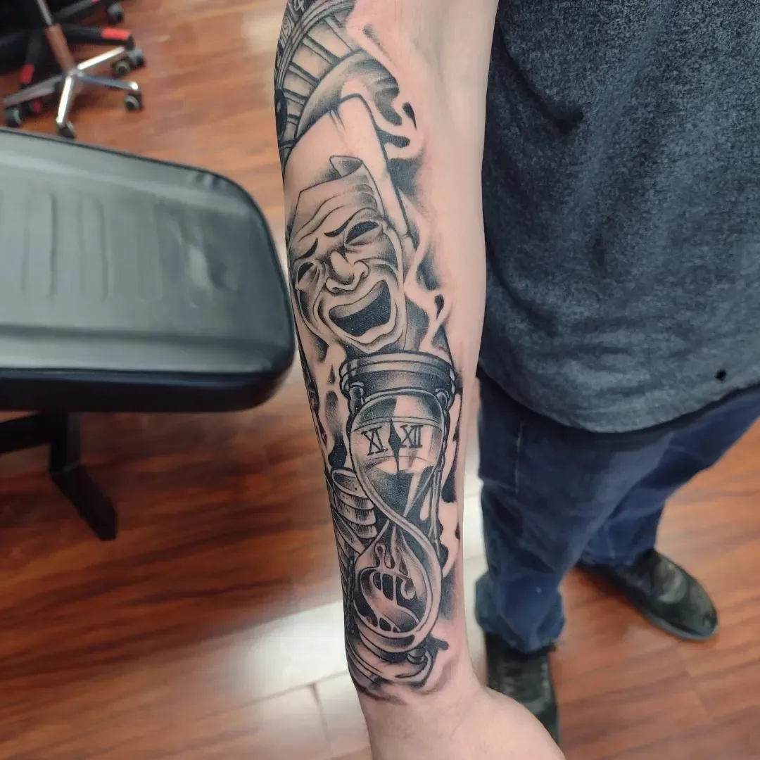 Tattoo by @thor.hughes.355 — black_and_grey