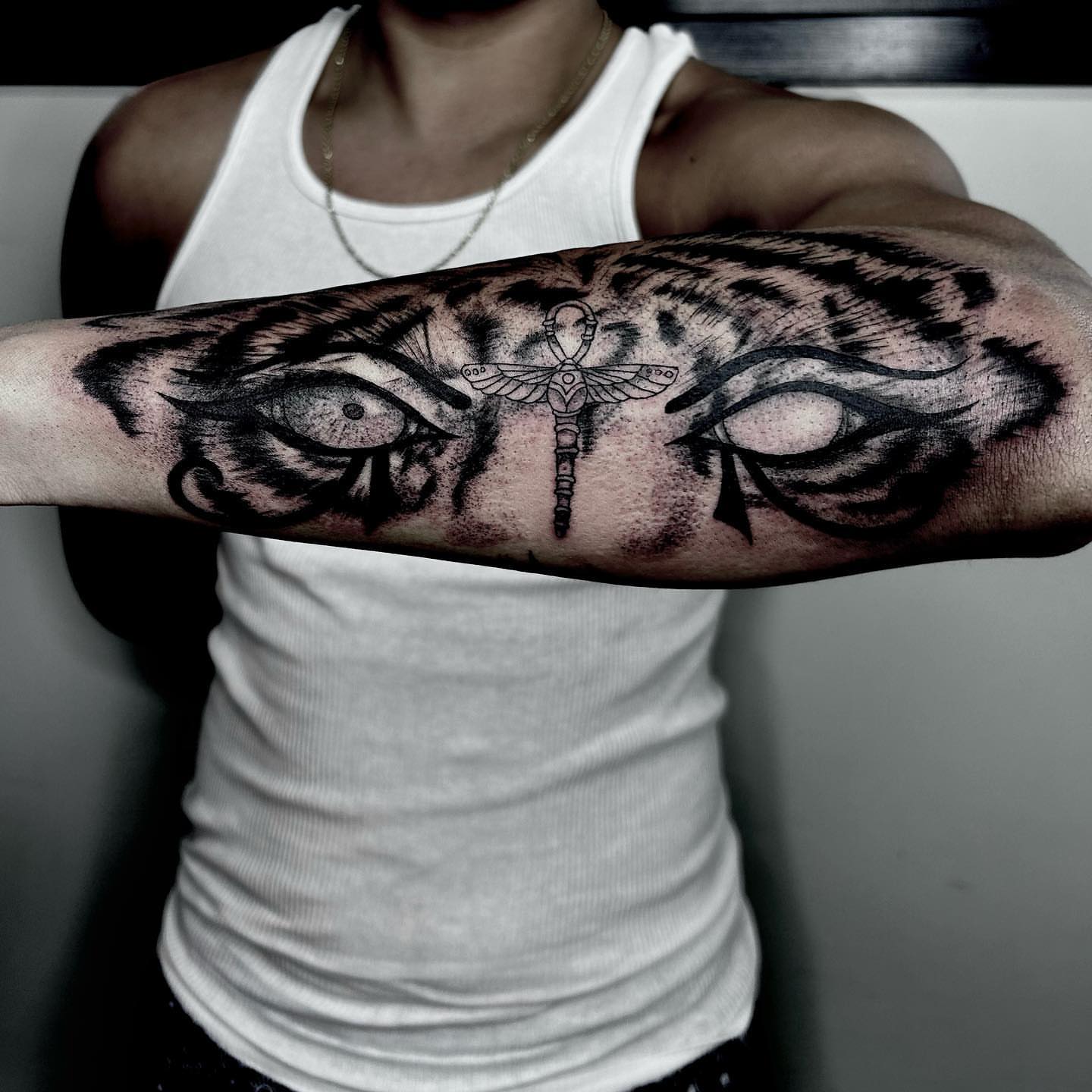 Tattoo by @lildebbie214 — black_and_grey, realism