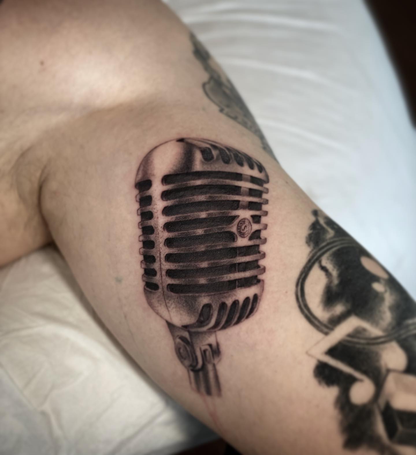 Tattoo by @thegood.d.artworks — black_and_grey