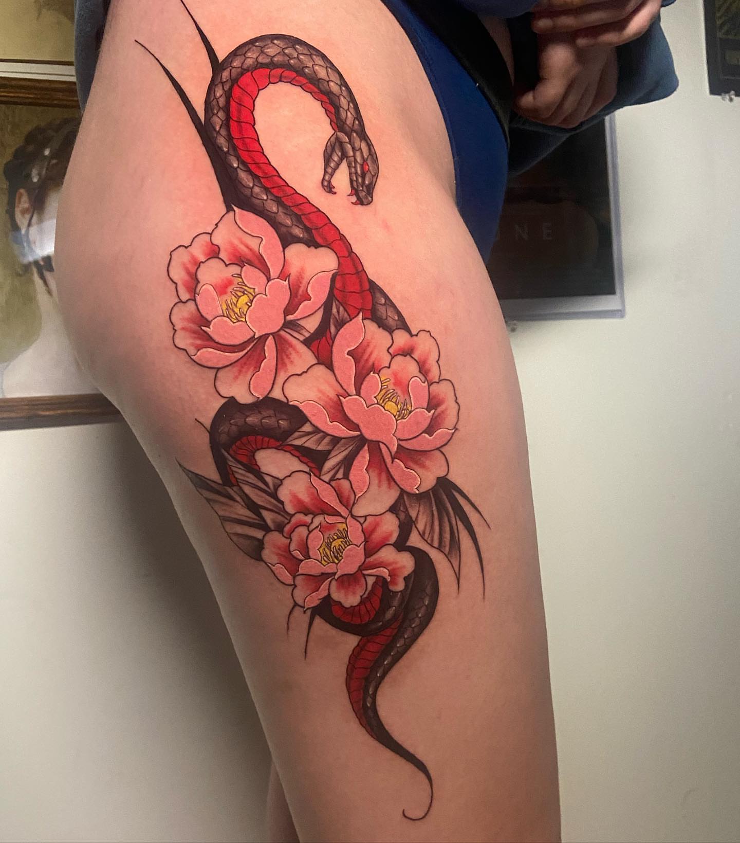 Tattoo by @thora_lorelei — realism, dotwork