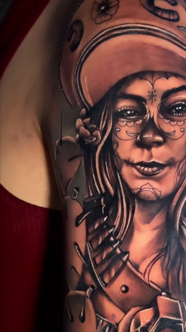 Tattoo by @stheve_blessed — black_and_grey, realism