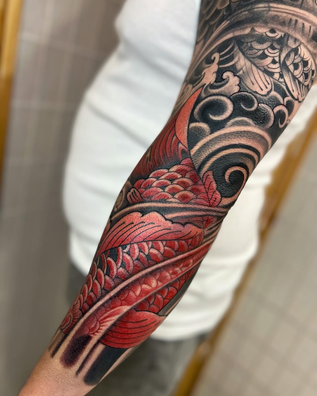 Tattoo by @tattoosbyanya β japanese_irezumi, black_and_grey