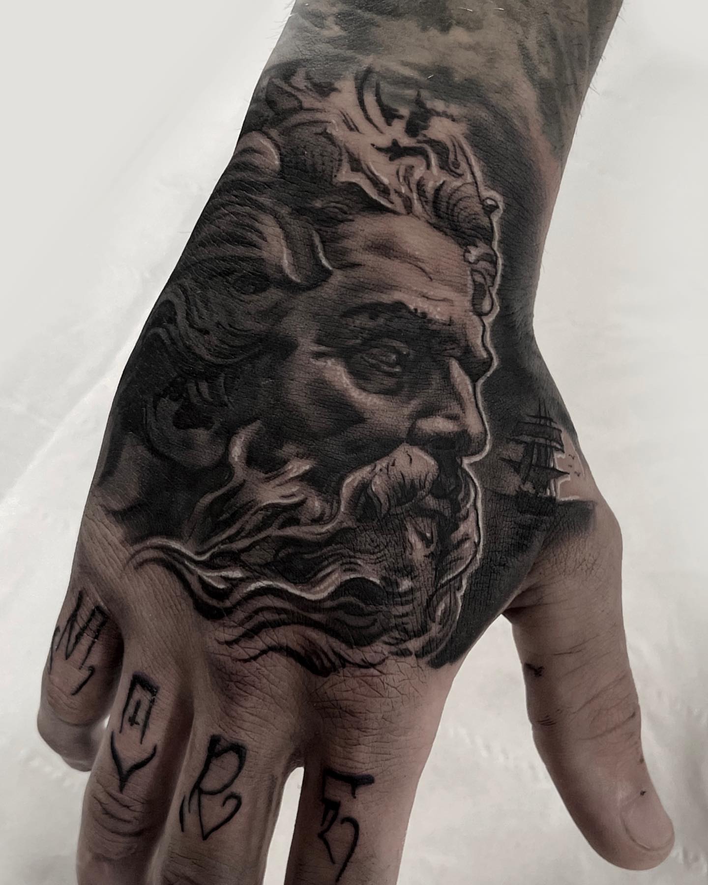Tattoo by @robdansontattoo — realism, black_and_grey