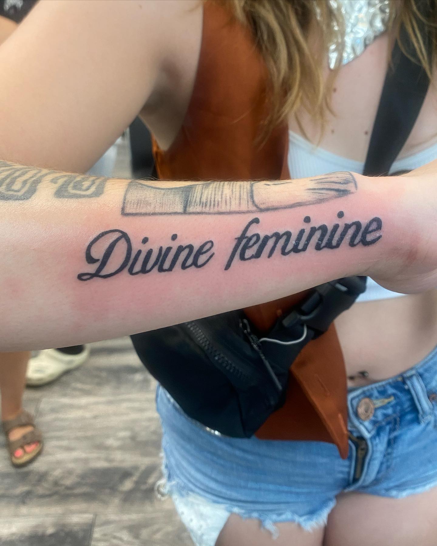 Tattoo by @vthebodyartist — lettering_script