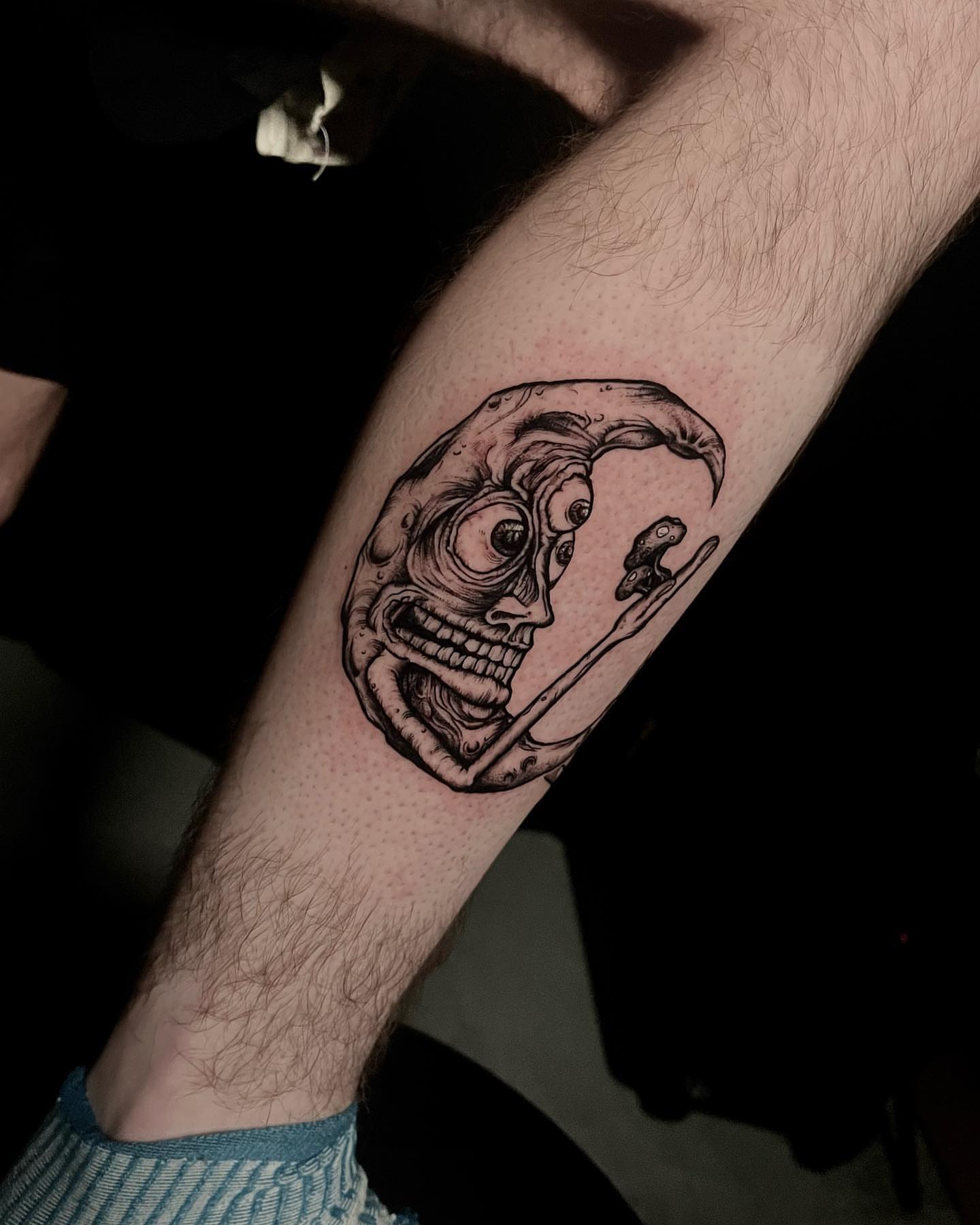 Tattoo by @owlliemoontattoo — black_and_grey, realism