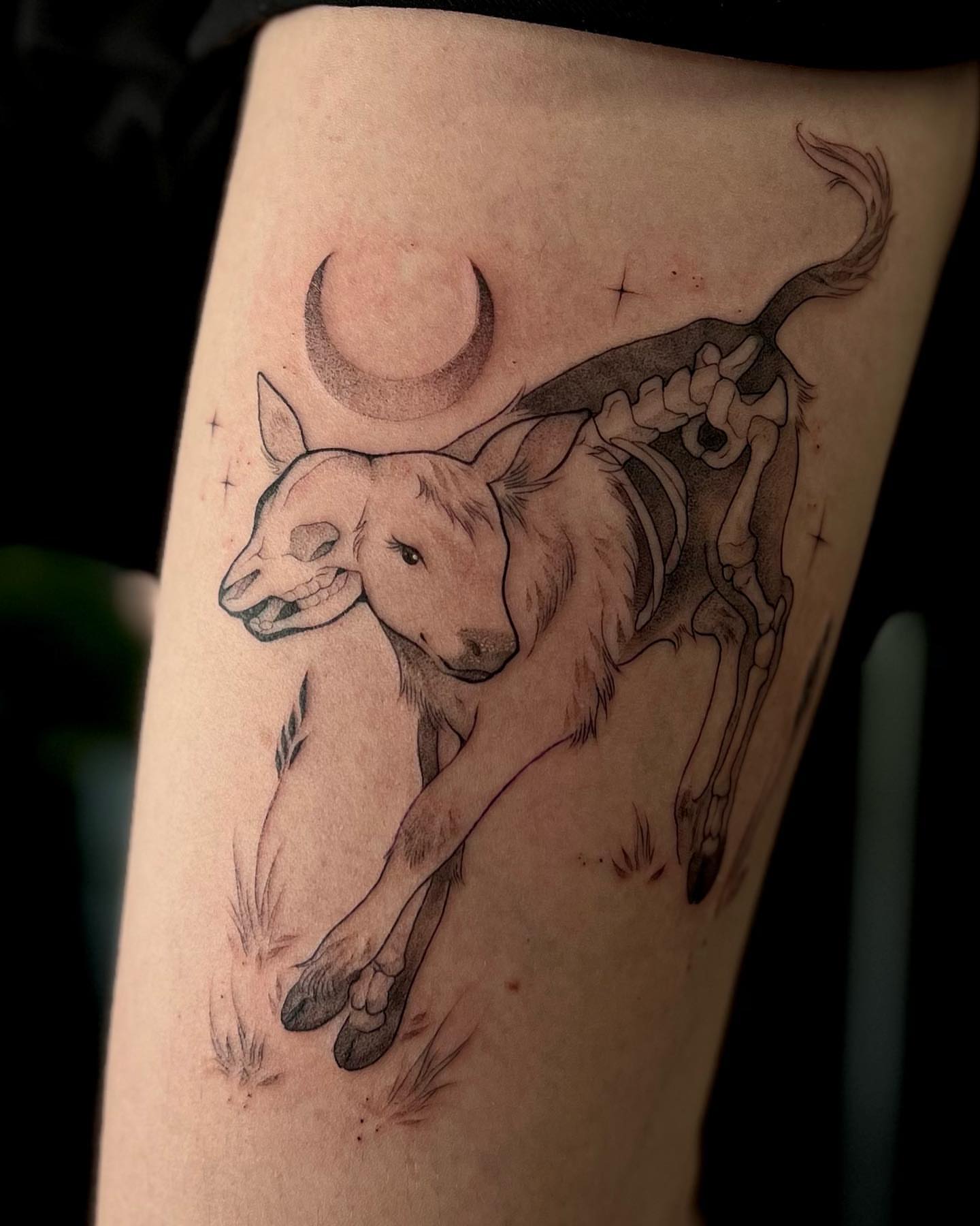 Tattoo by @cupidnegra — black_and_grey, realism
